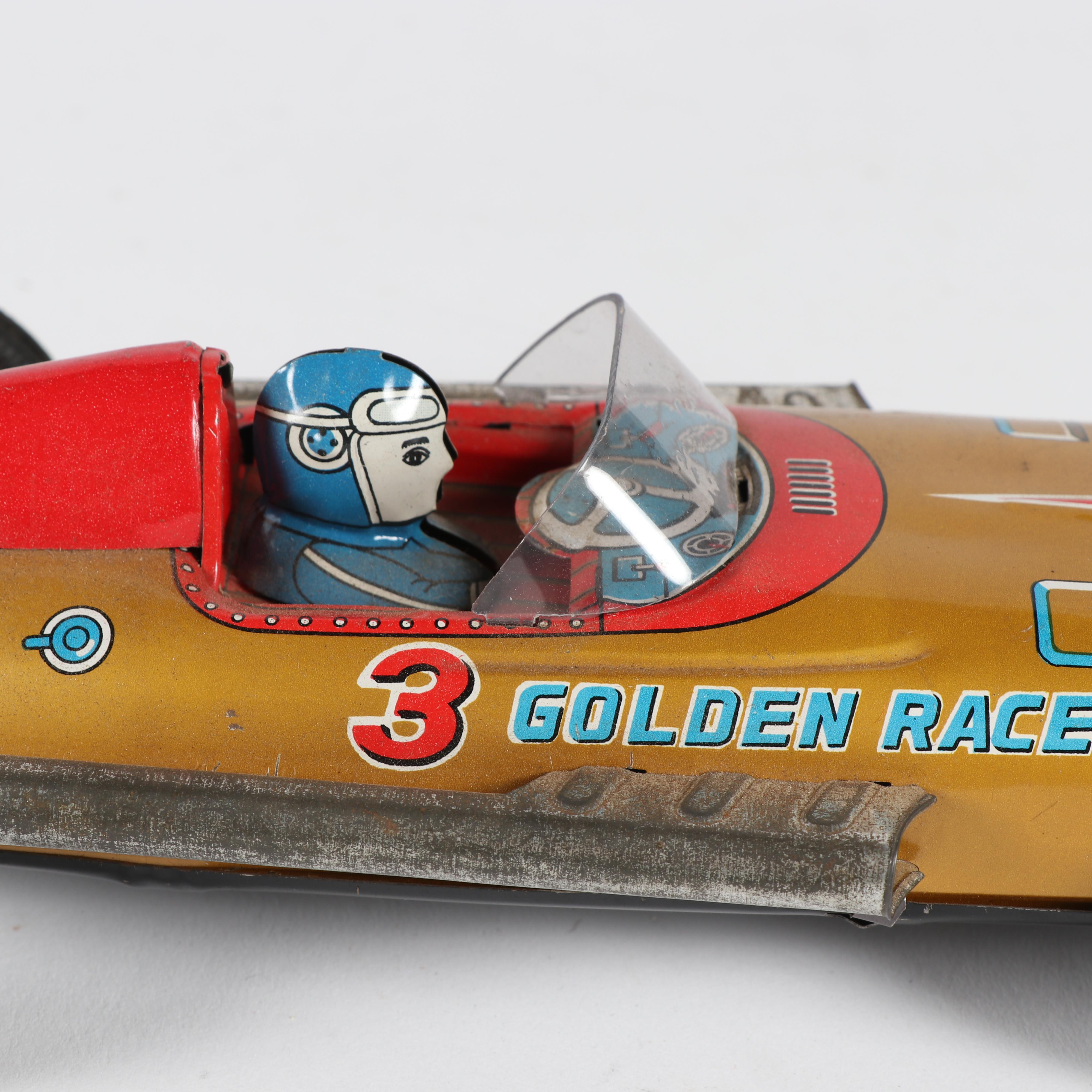 Nishimura Tin Litho "Golden Racer" Friction Car, c. 1950s