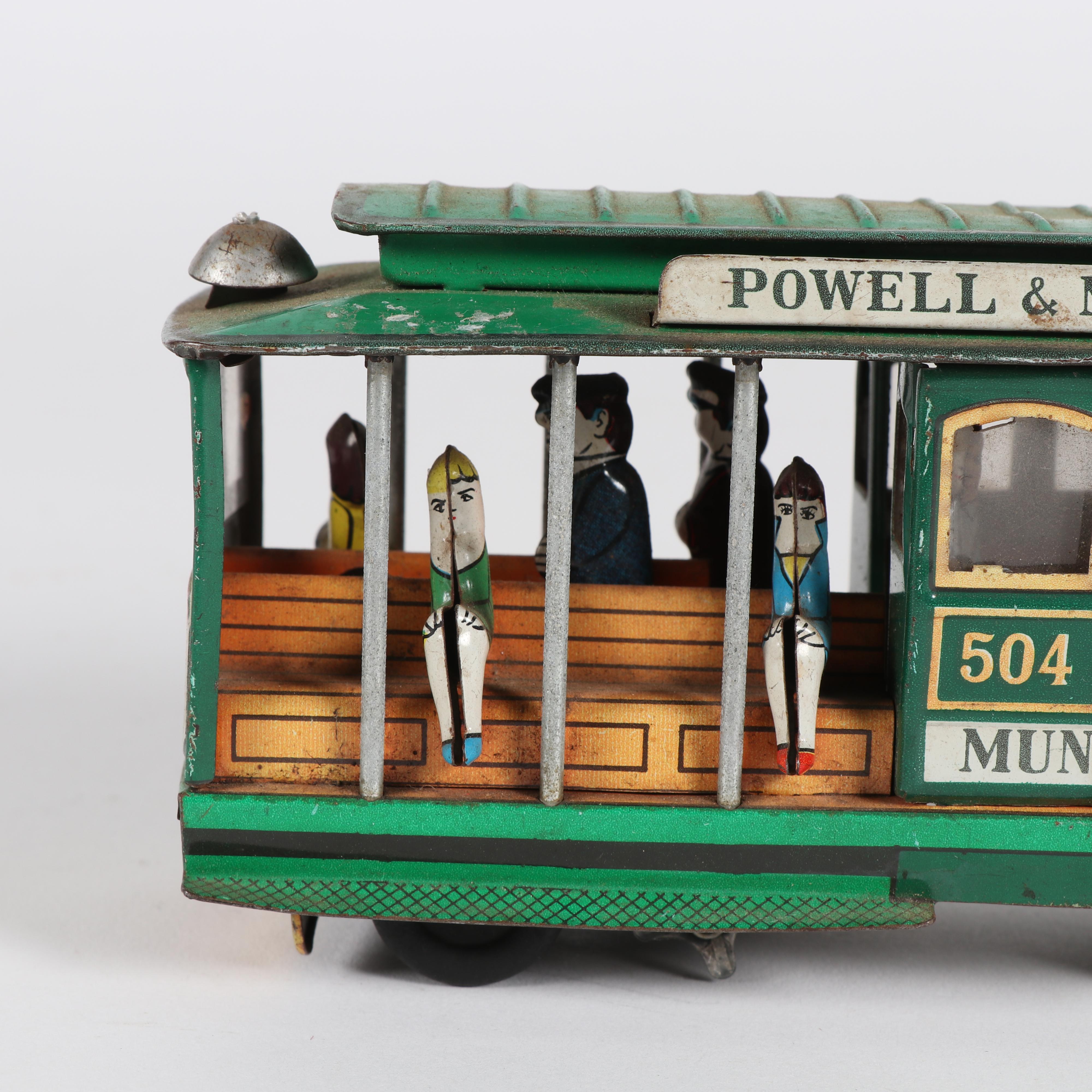 Powell & Mason Sts. San Francisco Tin Litho Cable Car