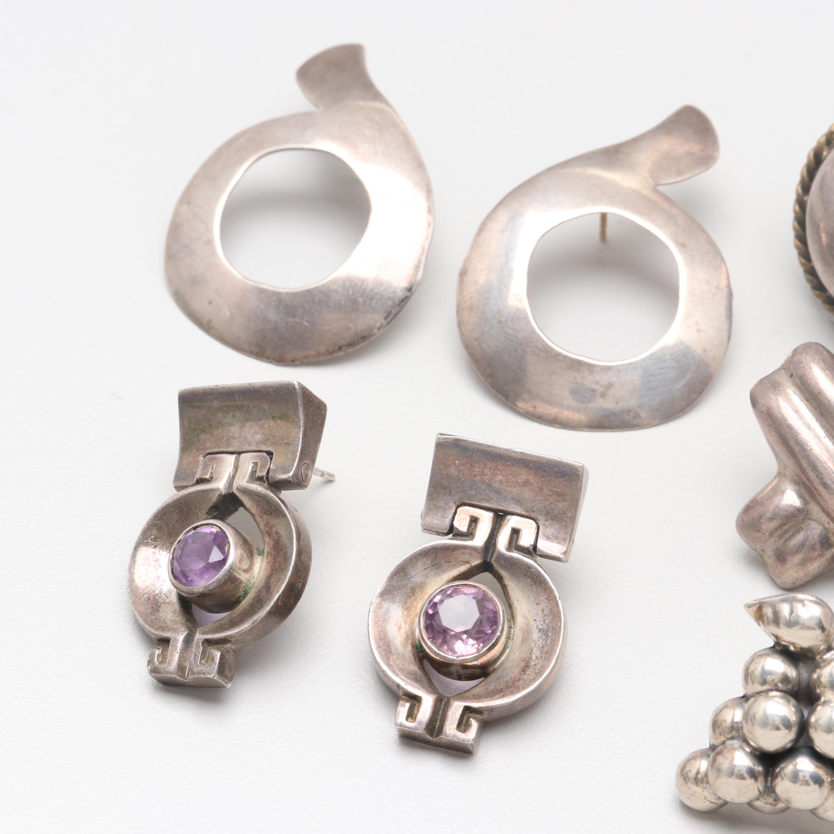 Sterling Silver Amethyst Earring Assortment