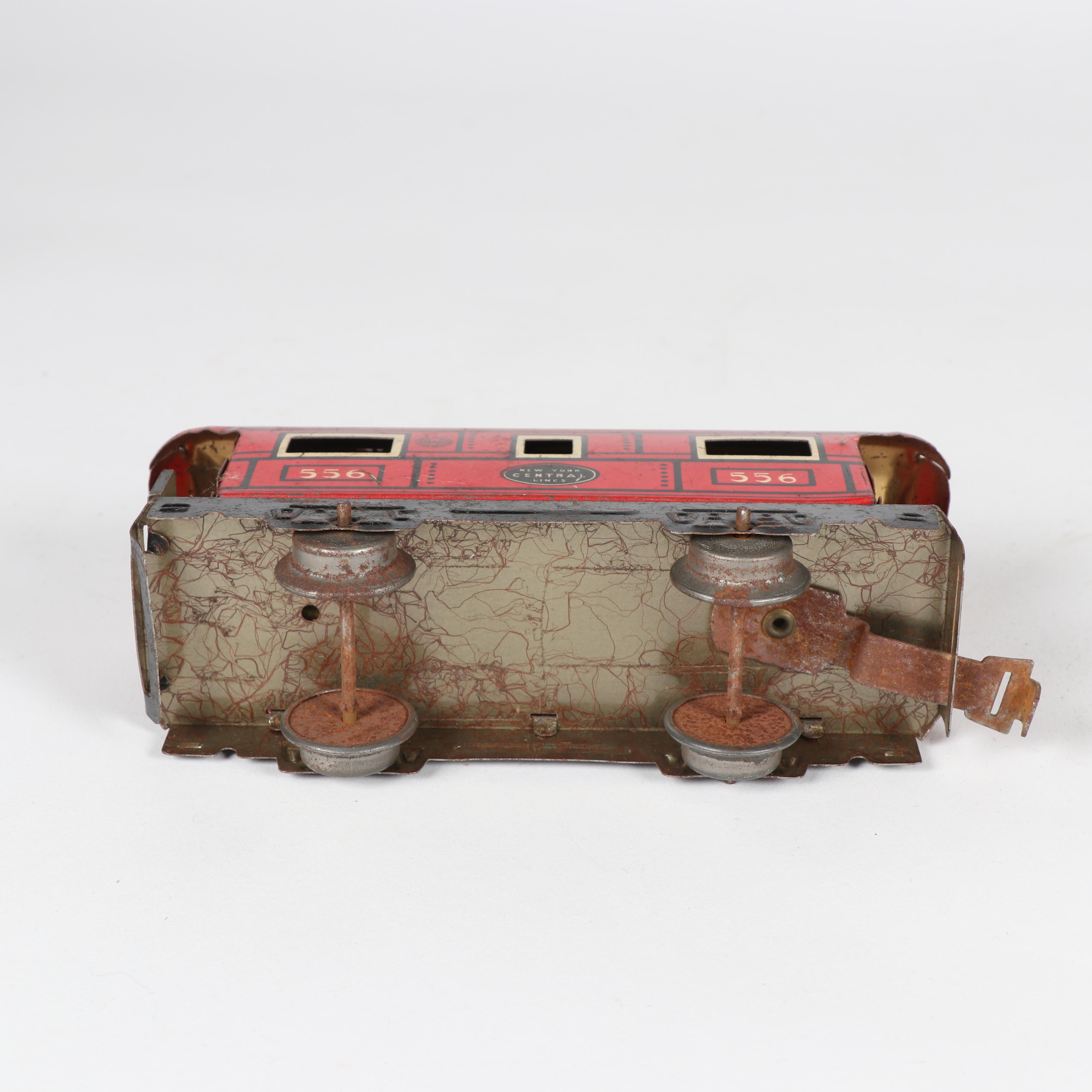 Tinplate Marx Train Cars with Accessories including Lionel, c. 1950s