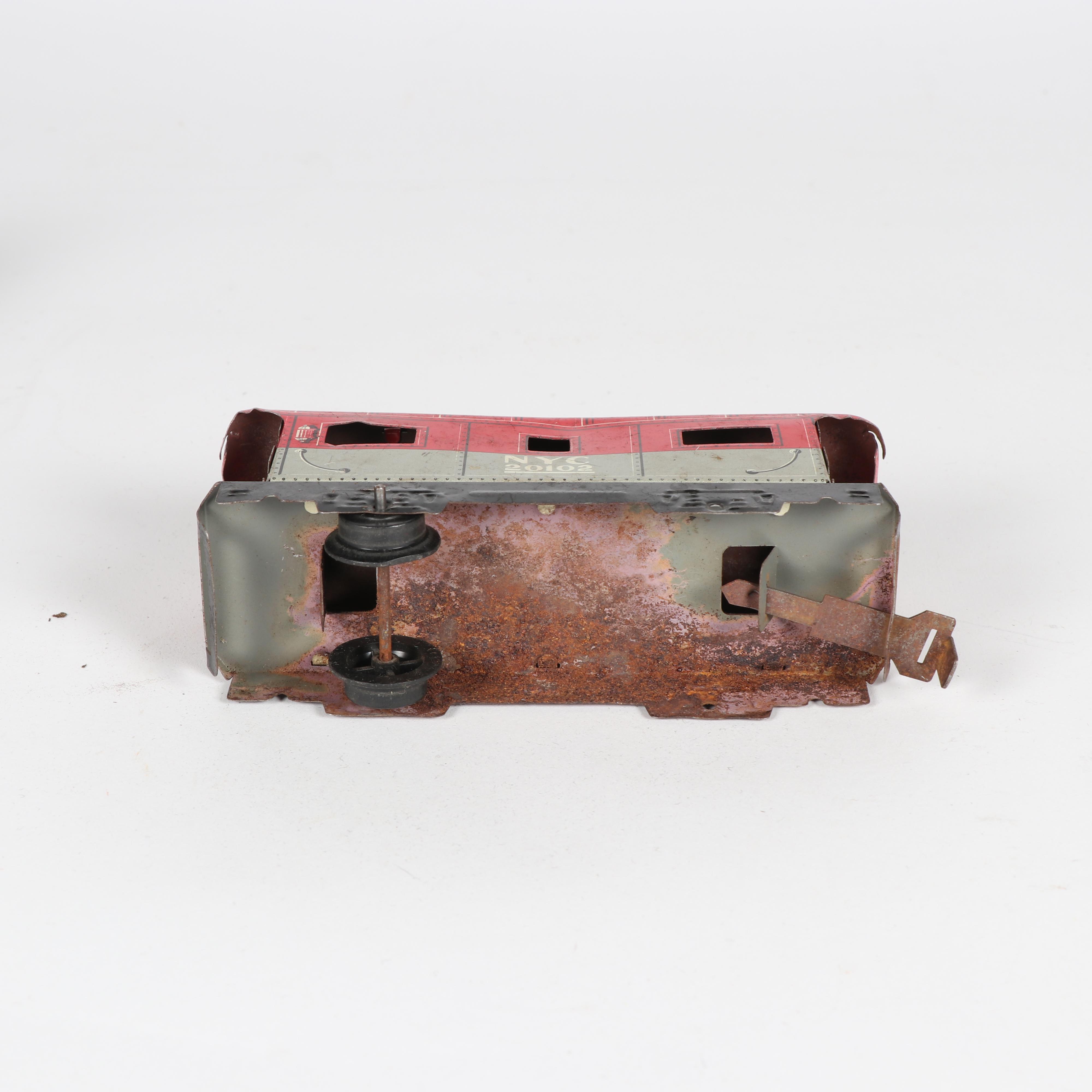 Tinplate Marx Train Cars with Accessories including Lionel, c. 1950s