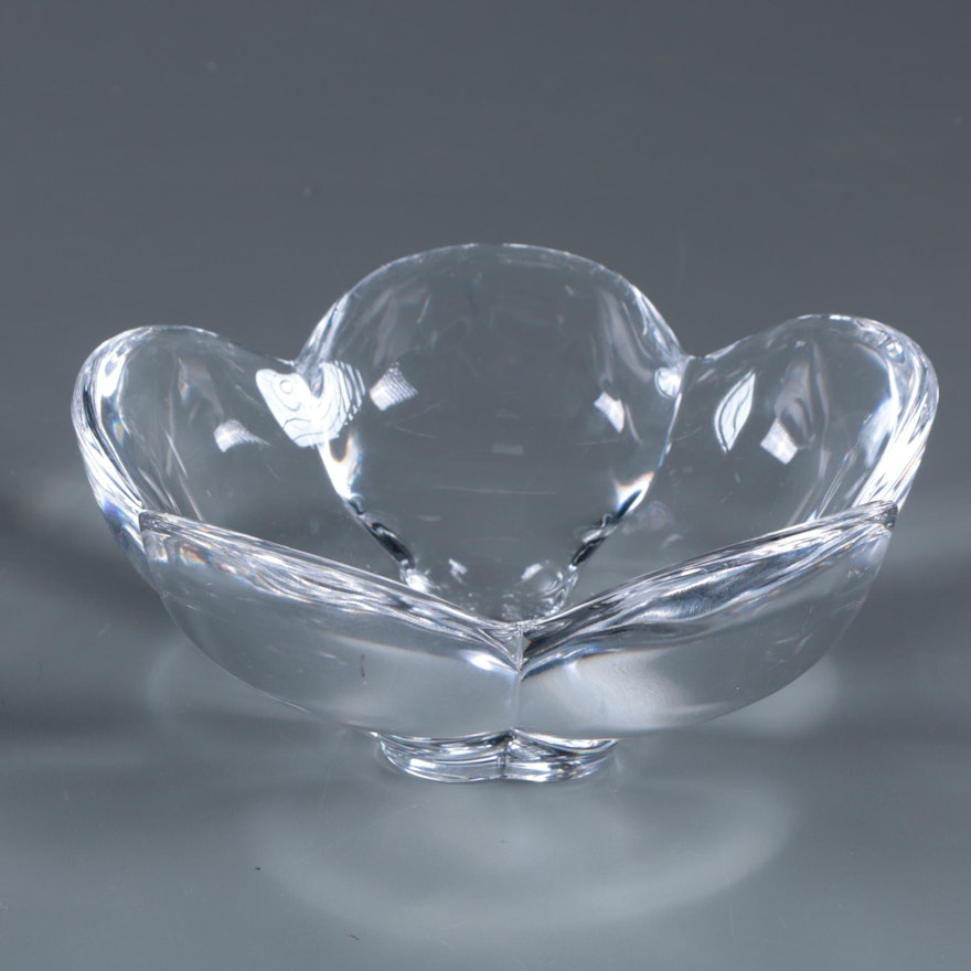 Orrefors "Pomona" Crystal Footed Bowl