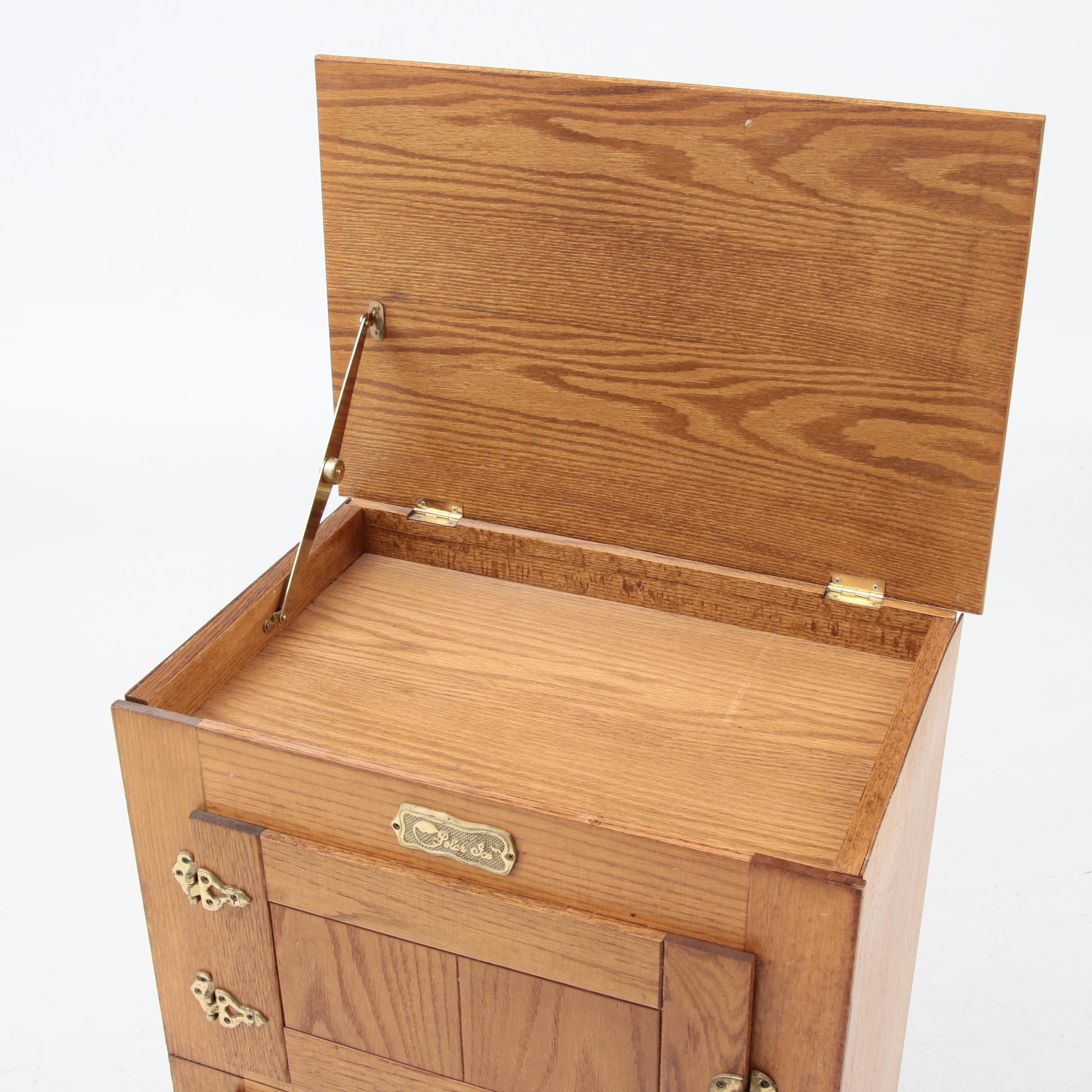Oak Ice Box Style Cabinet by Polar, Late 20th Century