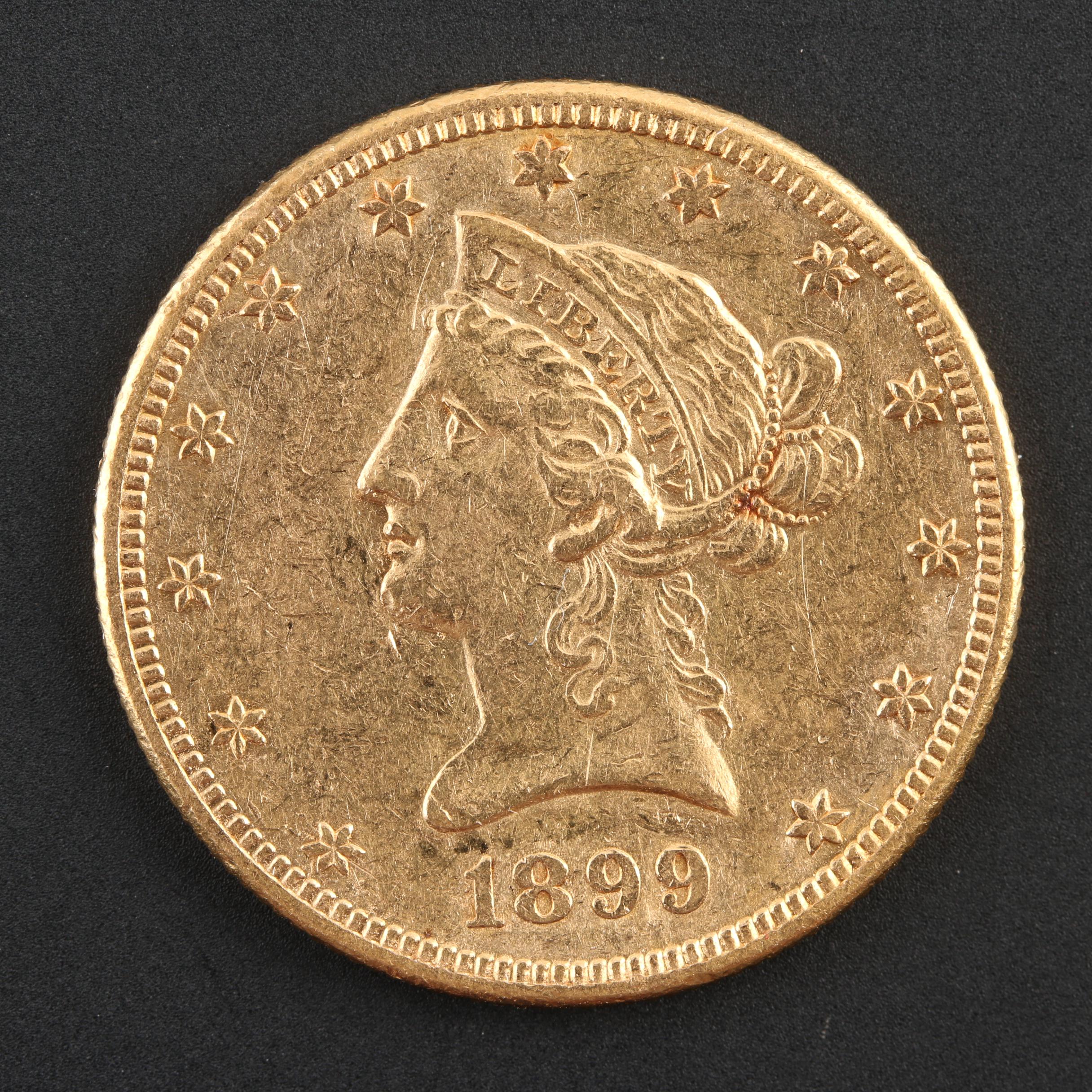 1899-S Liberty Head $10 Gold Eagle Coin