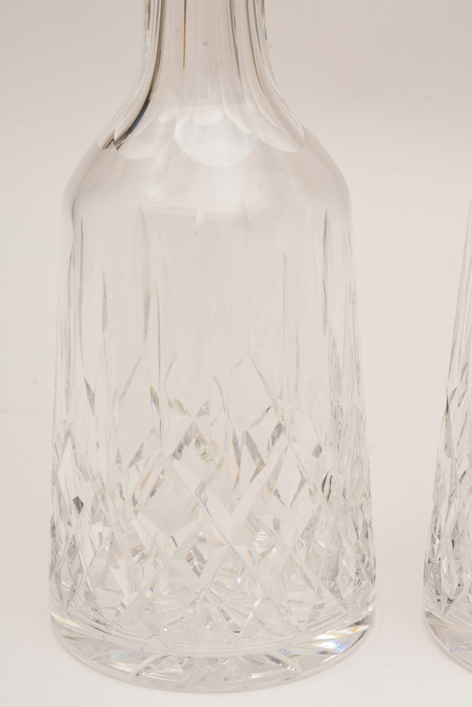 Pair of Waterford Crystal "Lismore" Wine Decanters