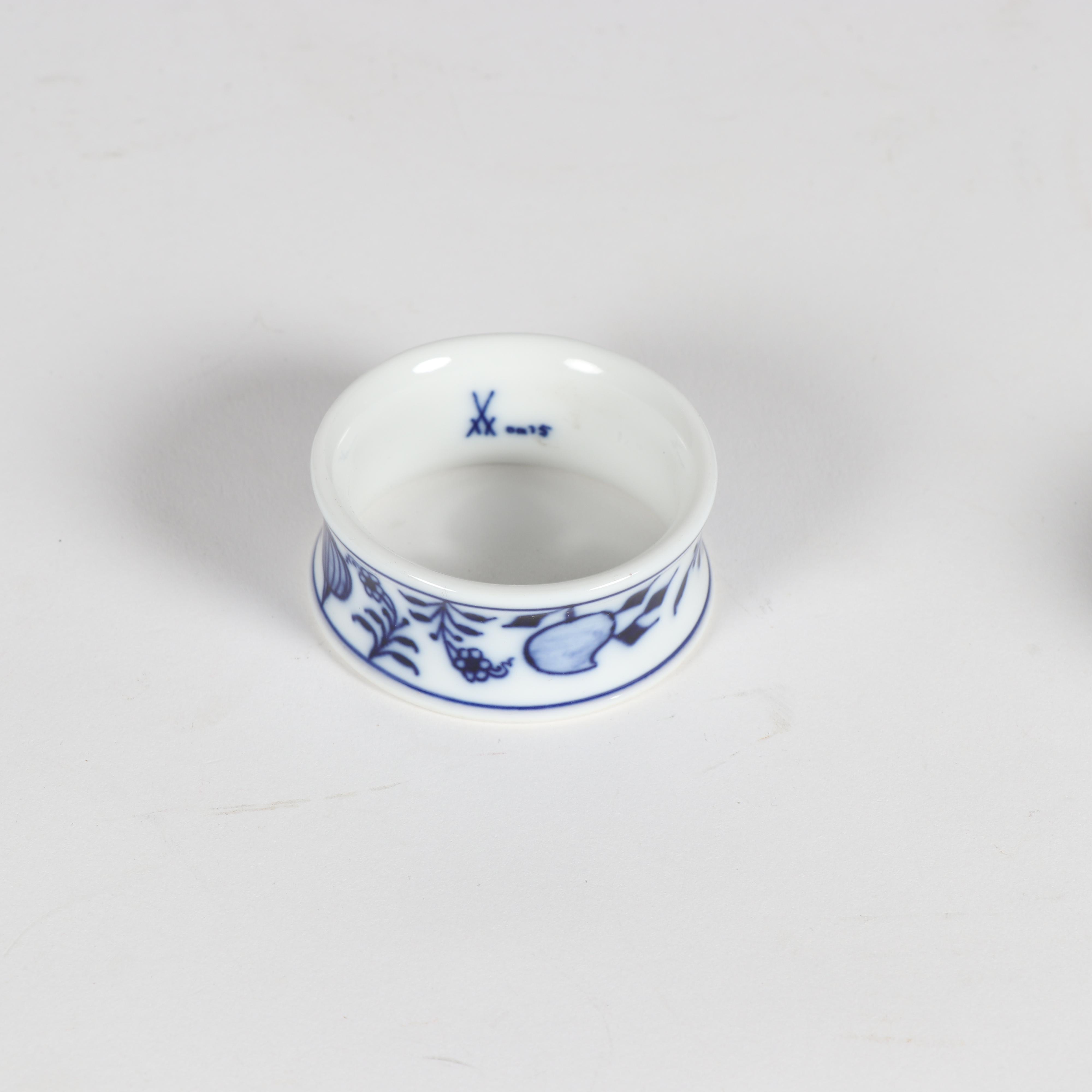 Meissen "Blue Onion" Porcelain Napkin Rings