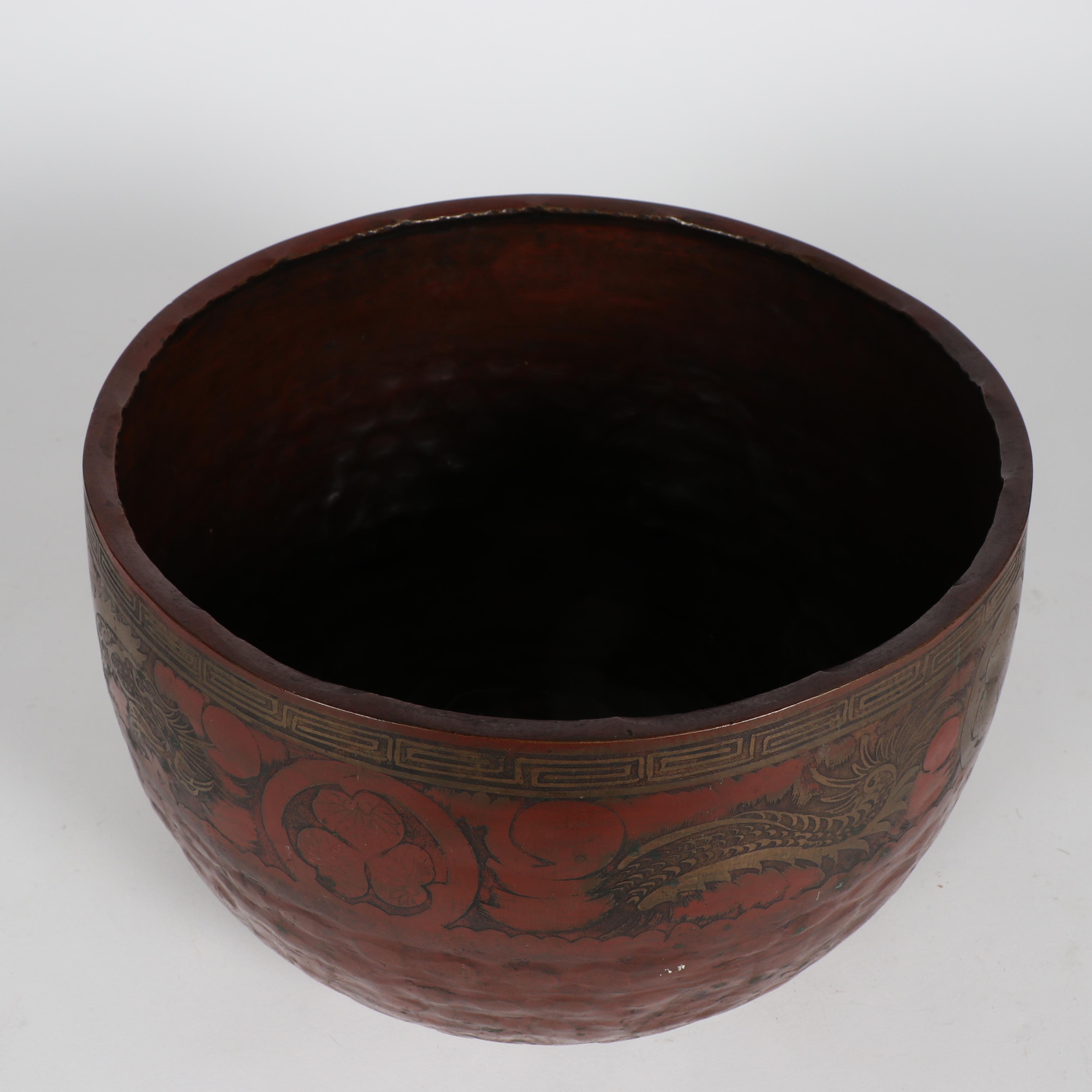 Japanese "Singing Bowl" Standing Bell with Dragon Motif, Late 19th Century