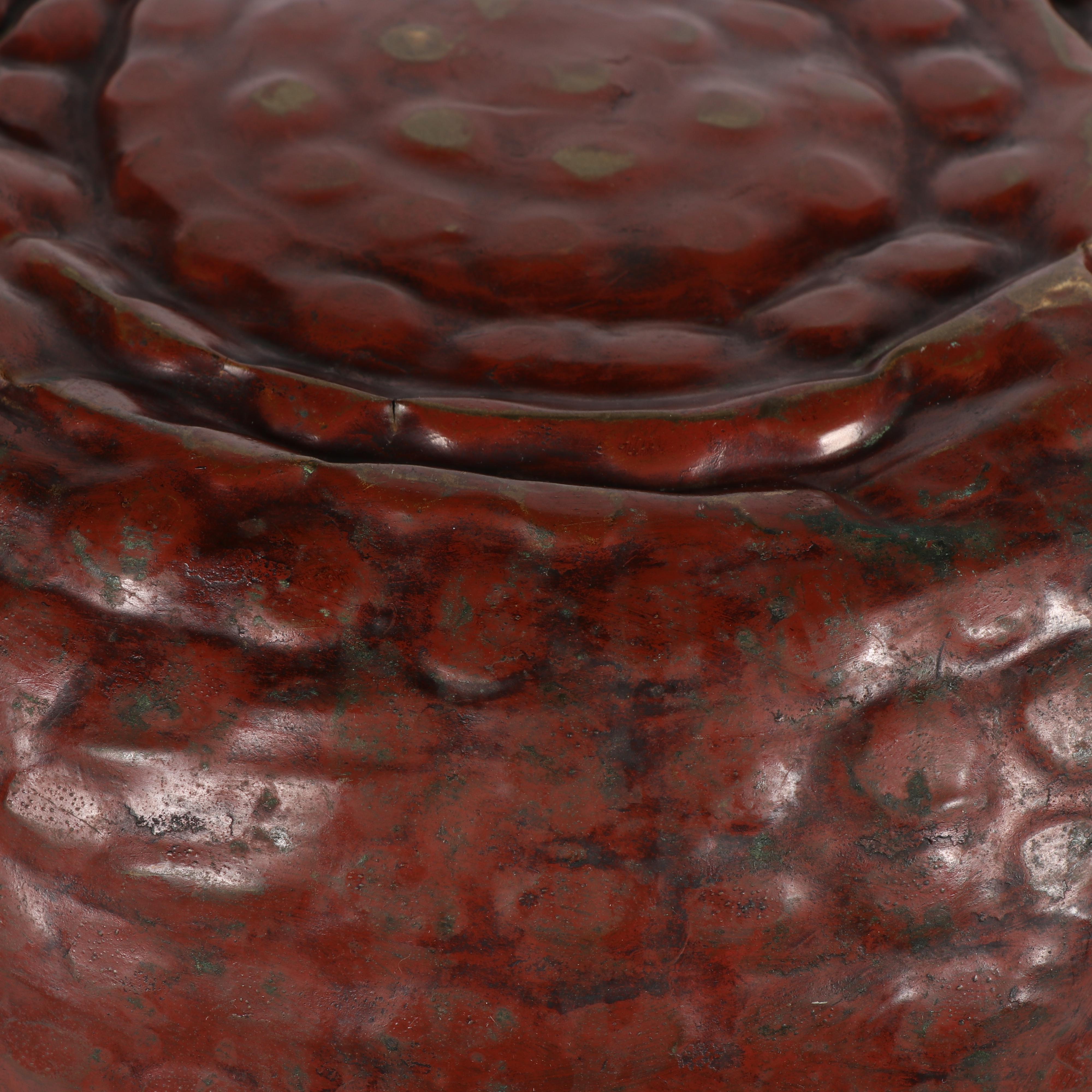 Japanese "Singing Bowl" Standing Bell with Dragon Motif, Late 19th Century