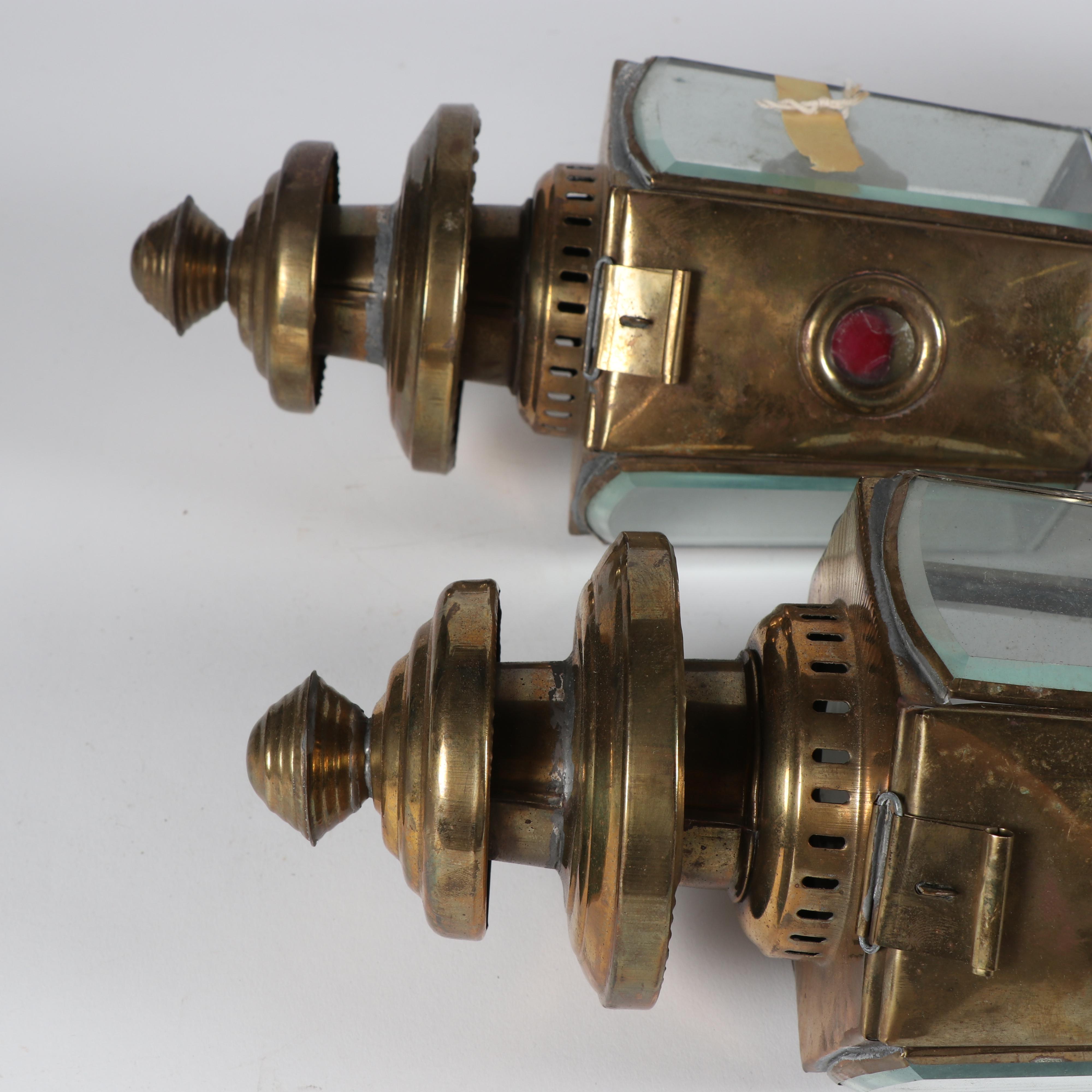 Metal Carriage Lanterns with Holders, Late 19th - Early 20th Century