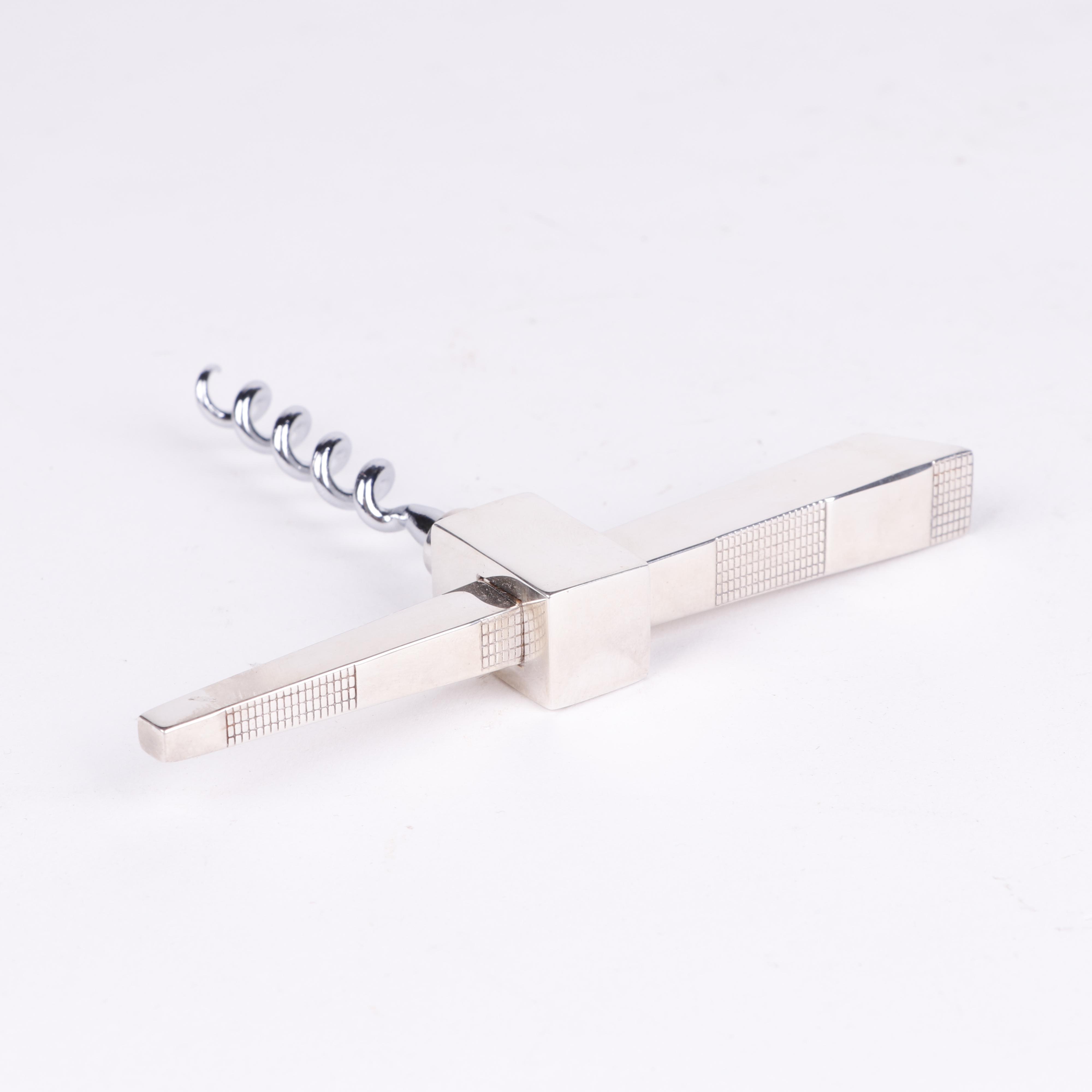 Christofle Silver Plate Corkscrew and Bottle Opener Set