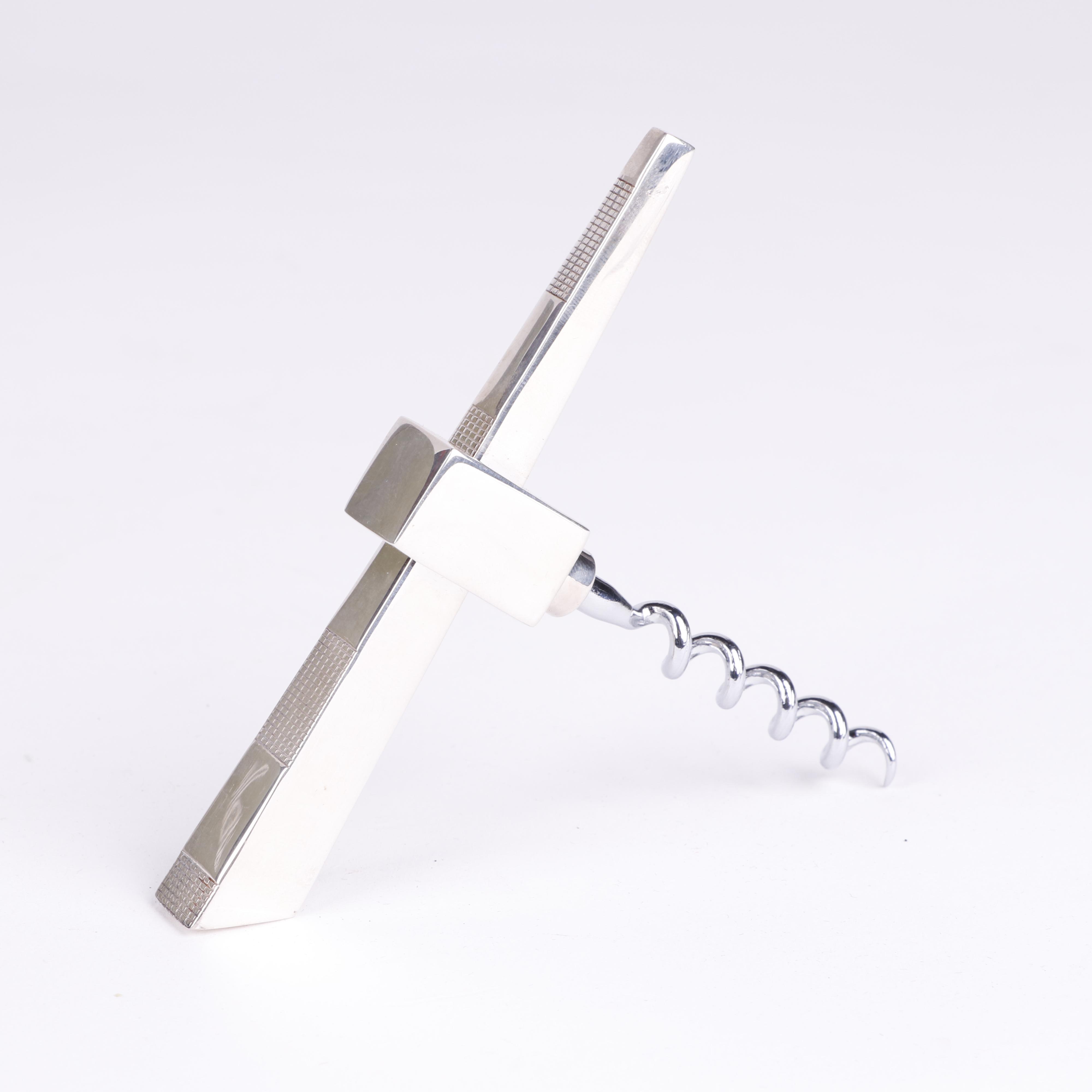 Christofle Silver Plate Corkscrew and Bottle Opener Set