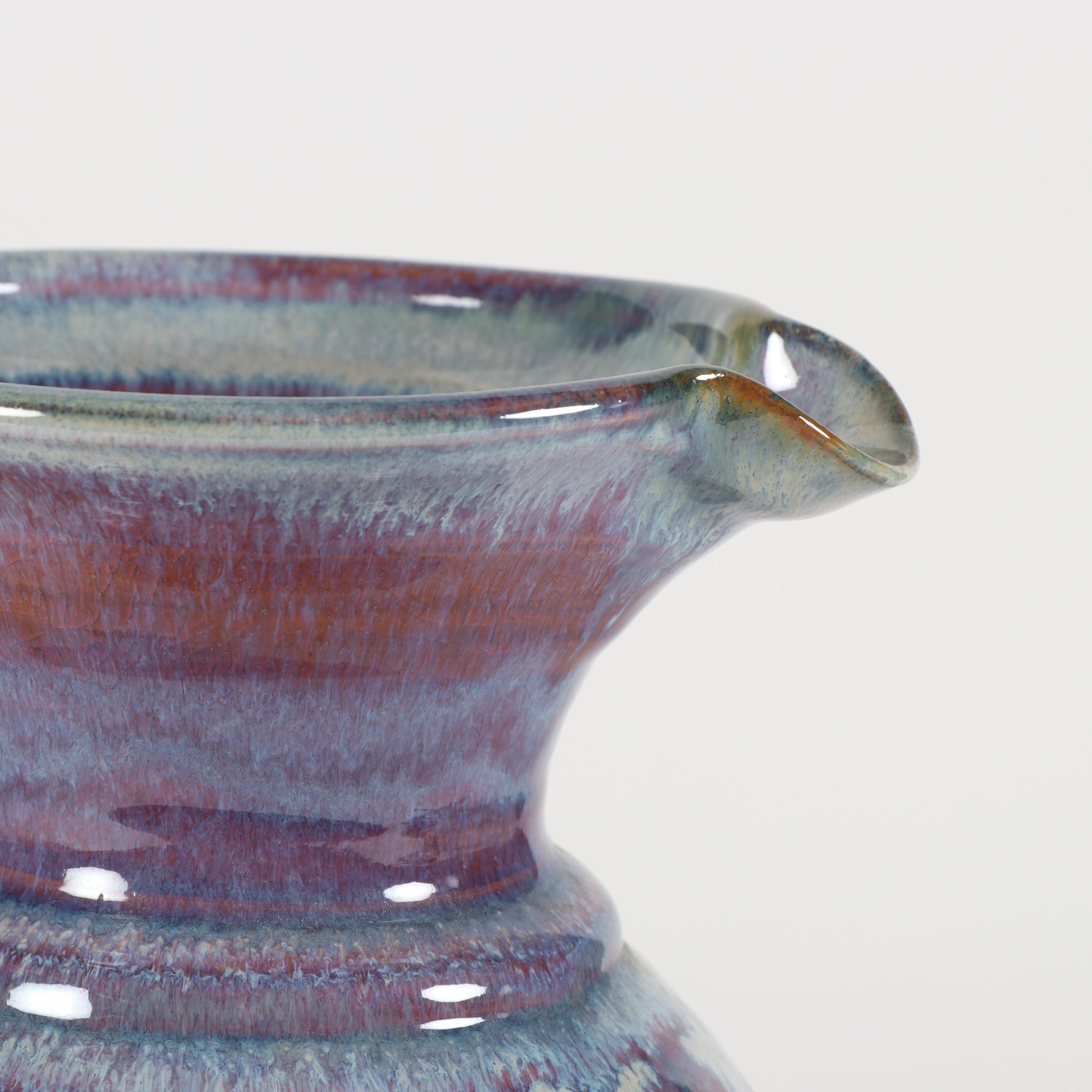 Studio Signed Glazed Stoneware Pitcher