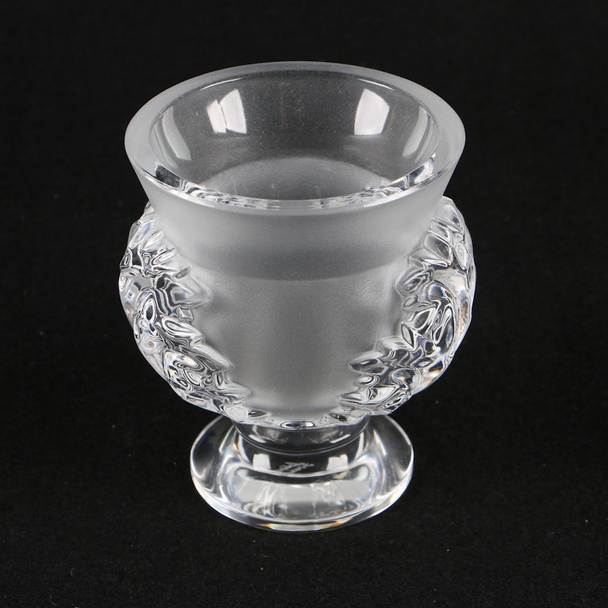 Lalique Crystal "Saint Cloud" Flower Vase