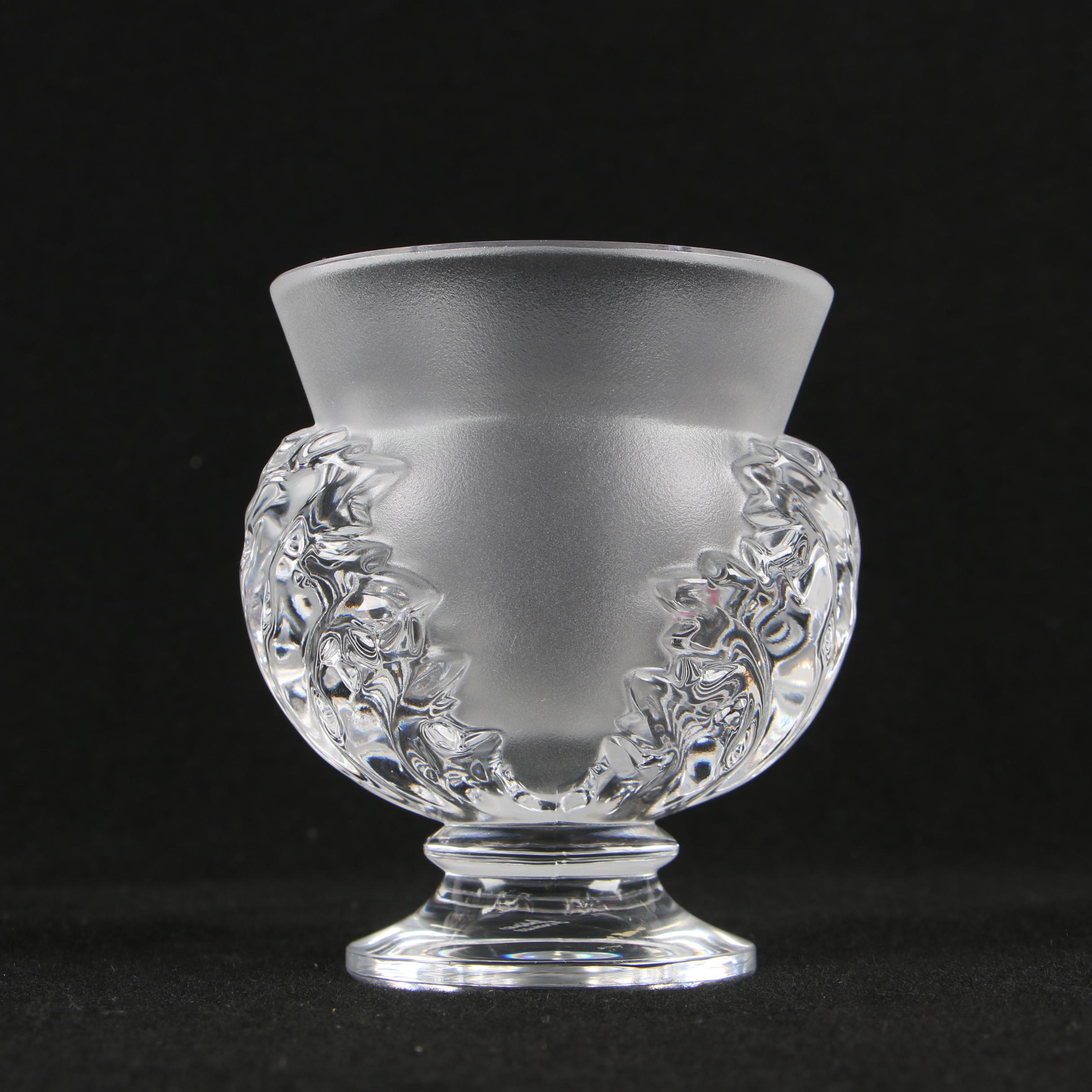 Lalique Crystal "Saint Cloud" Flower Vase
