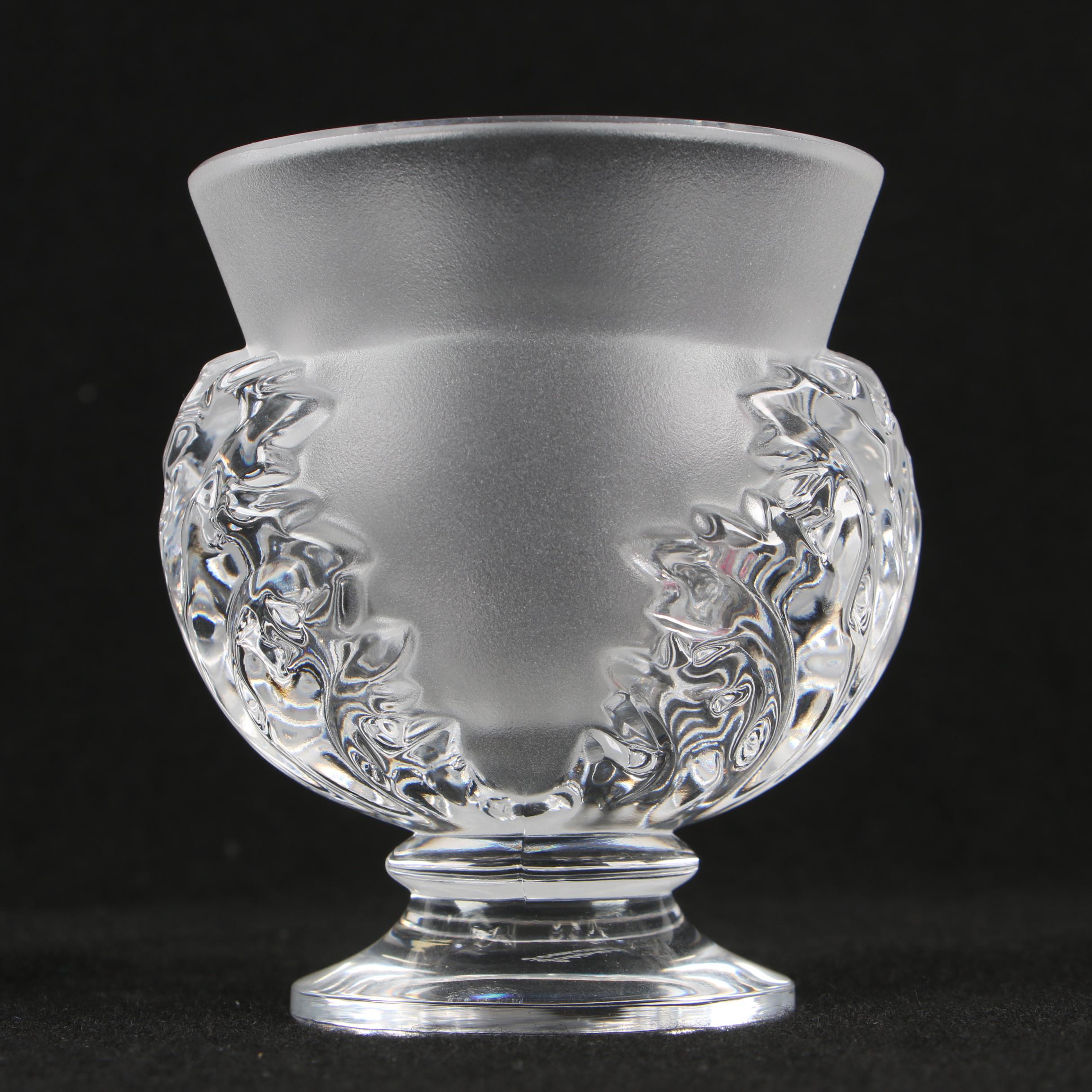 Lalique Crystal "Saint Cloud" Flower Vase