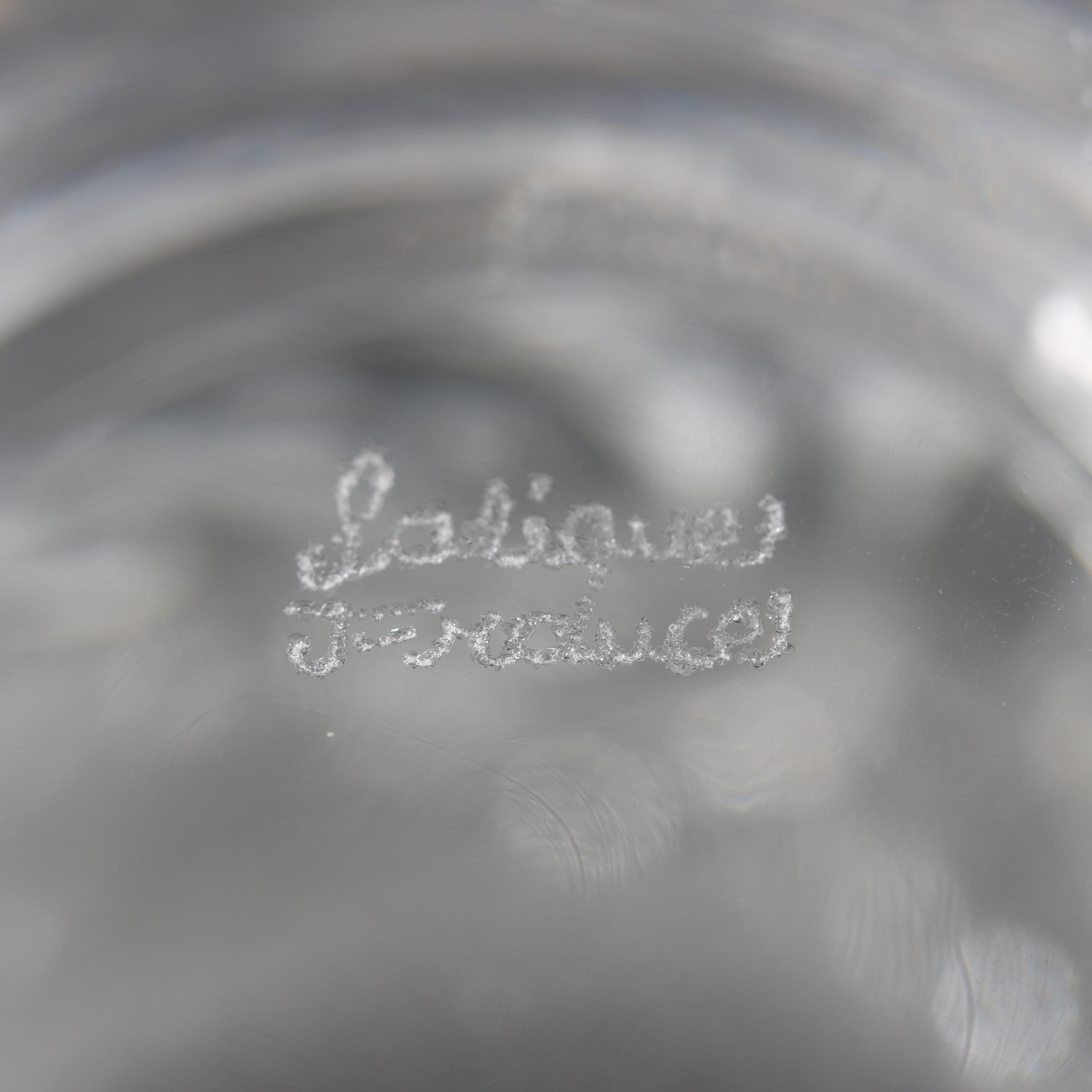 Lalique Crystal "Saint Cloud" Flower Vase