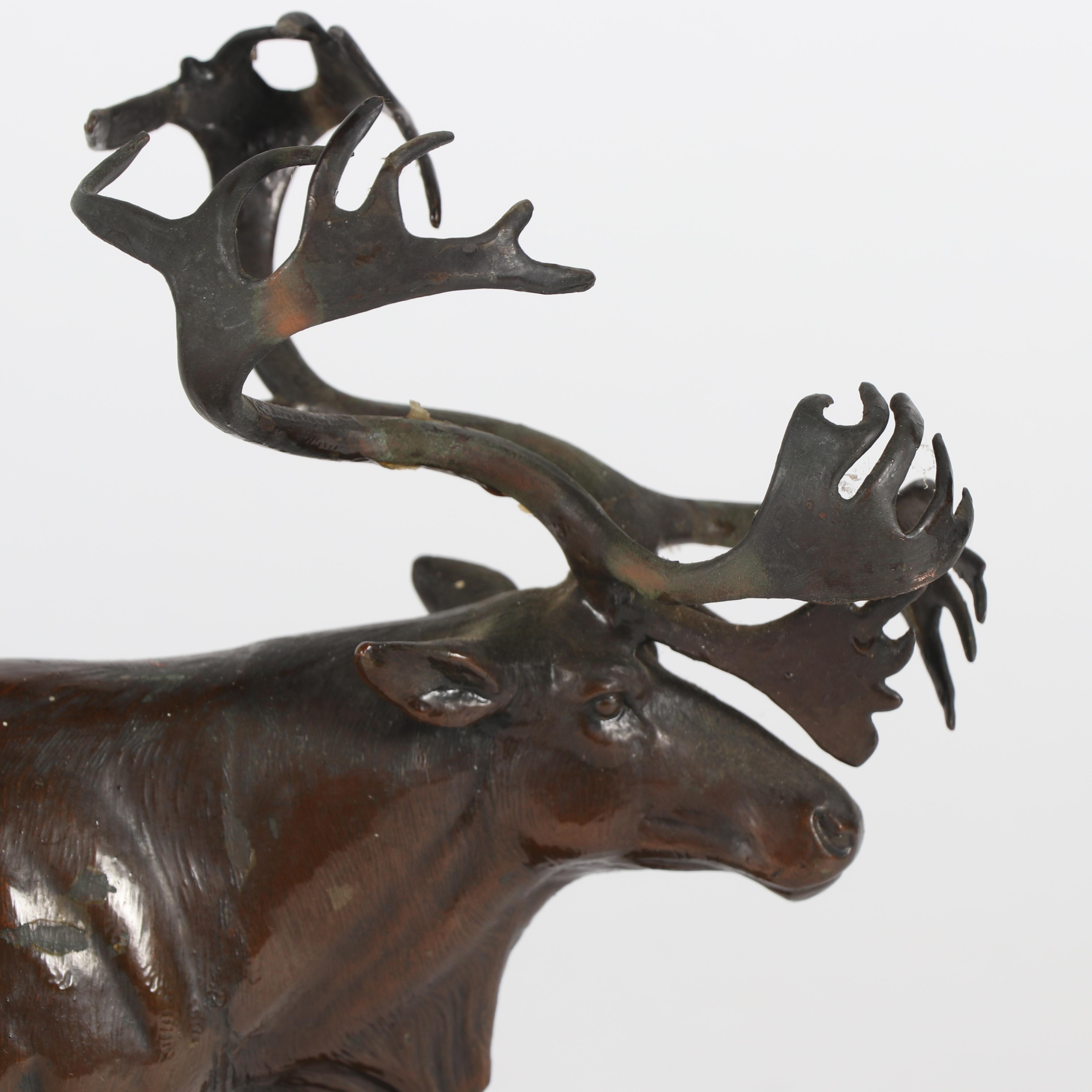 Louis Paul Jonas Studios Bronze Metallic Moose Sculpture