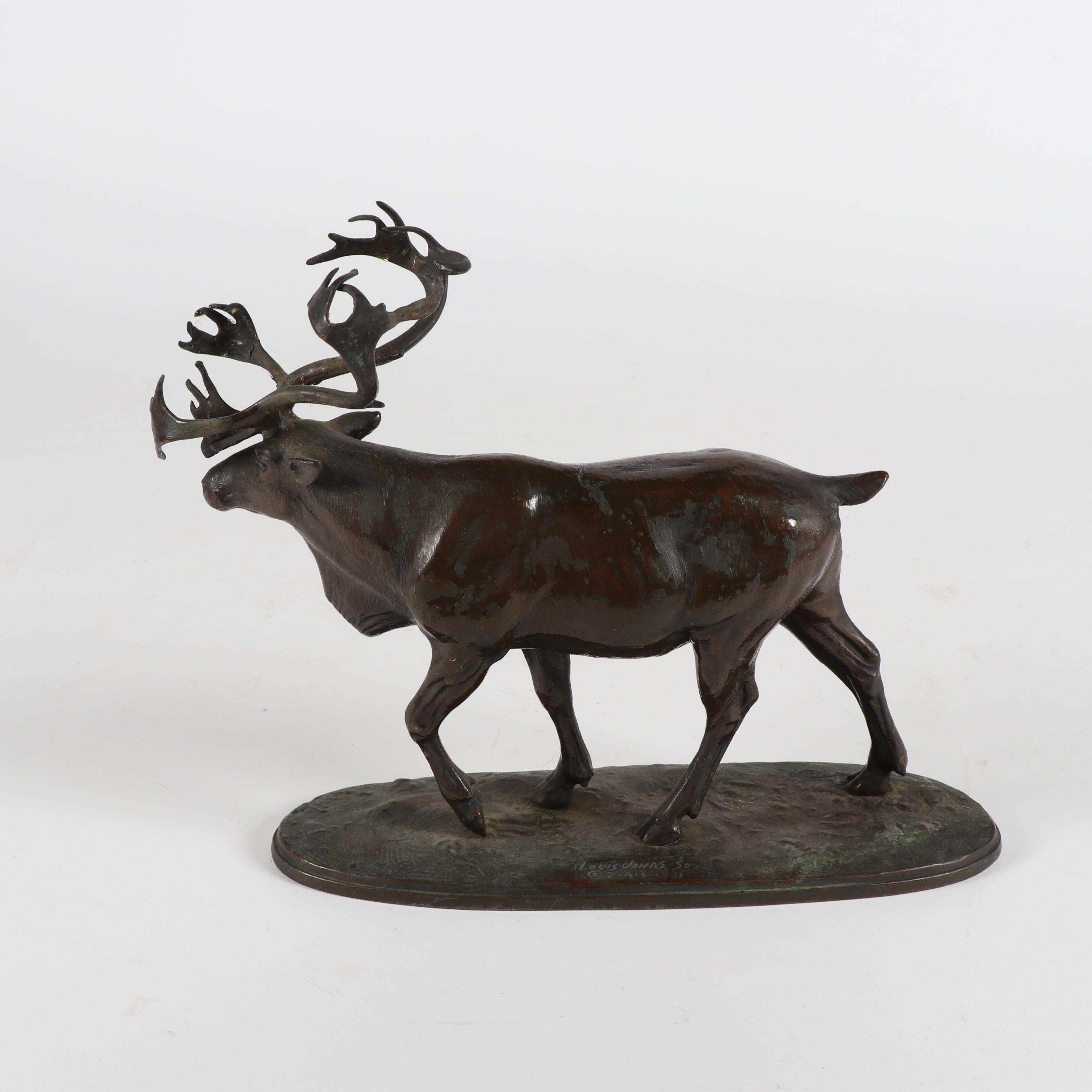 Louis Paul Jonas Studios Bronze Metallic Moose Sculpture