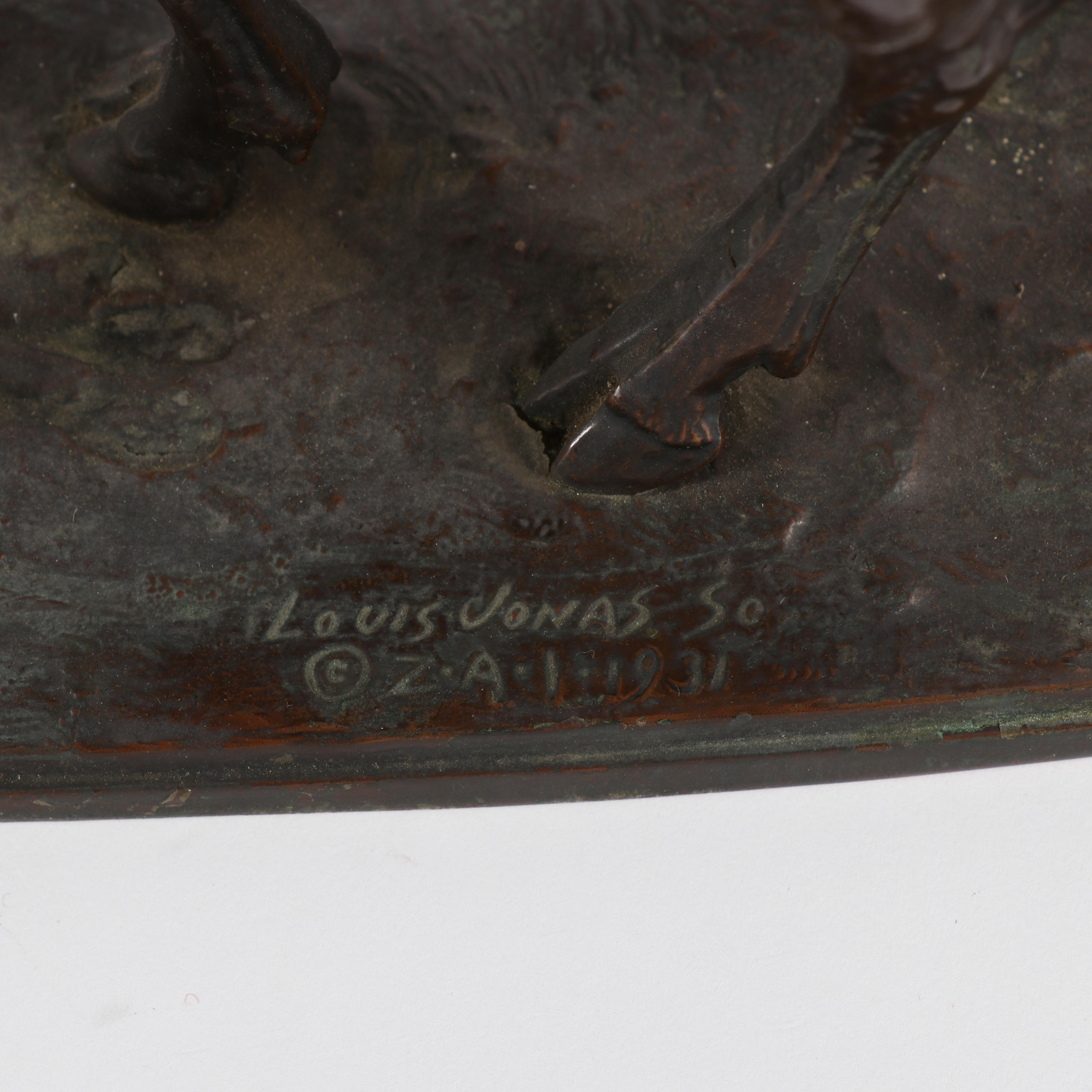 Louis Paul Jonas Studios Bronze Metallic Moose Sculpture