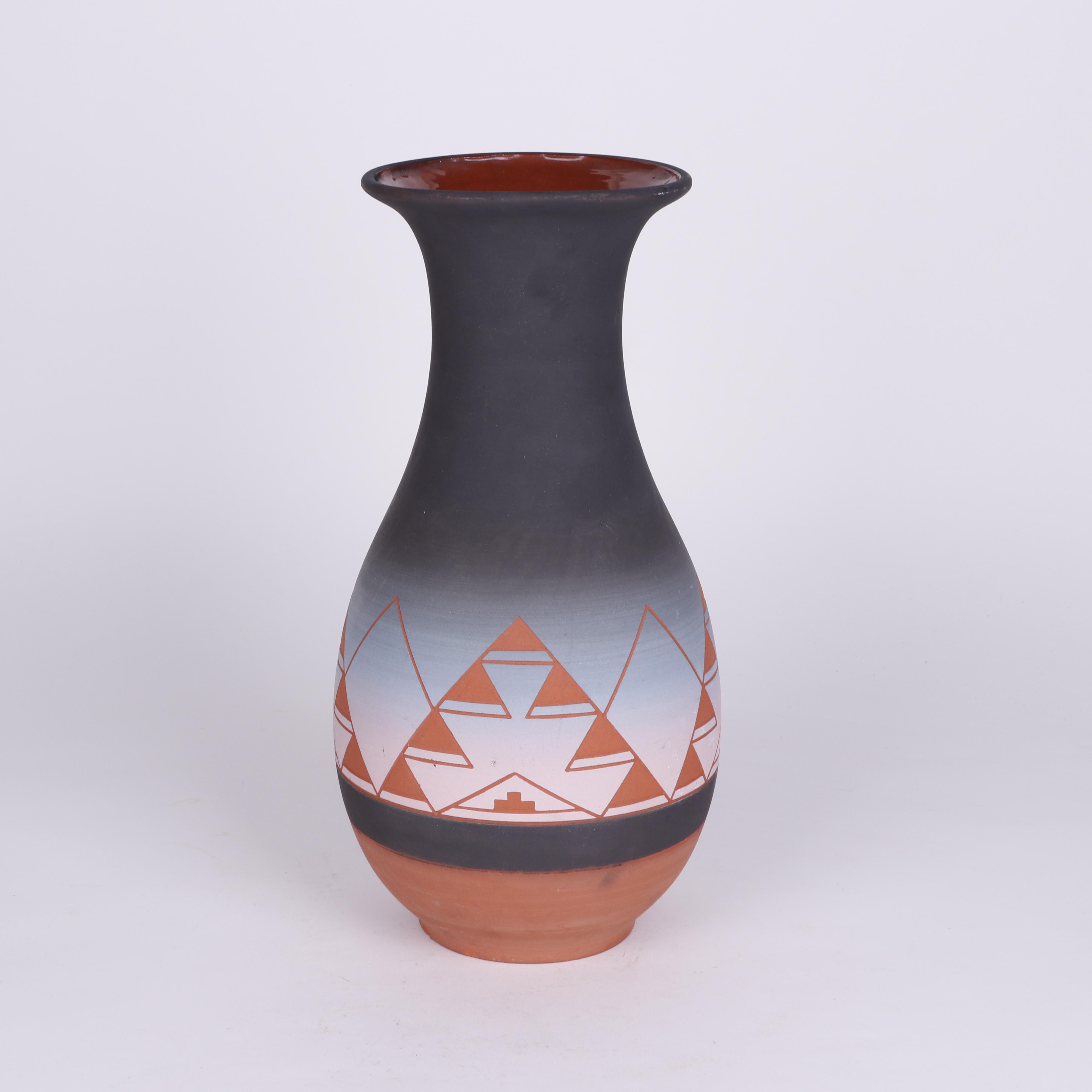 Southwestern Style Signed Ceramic Vase