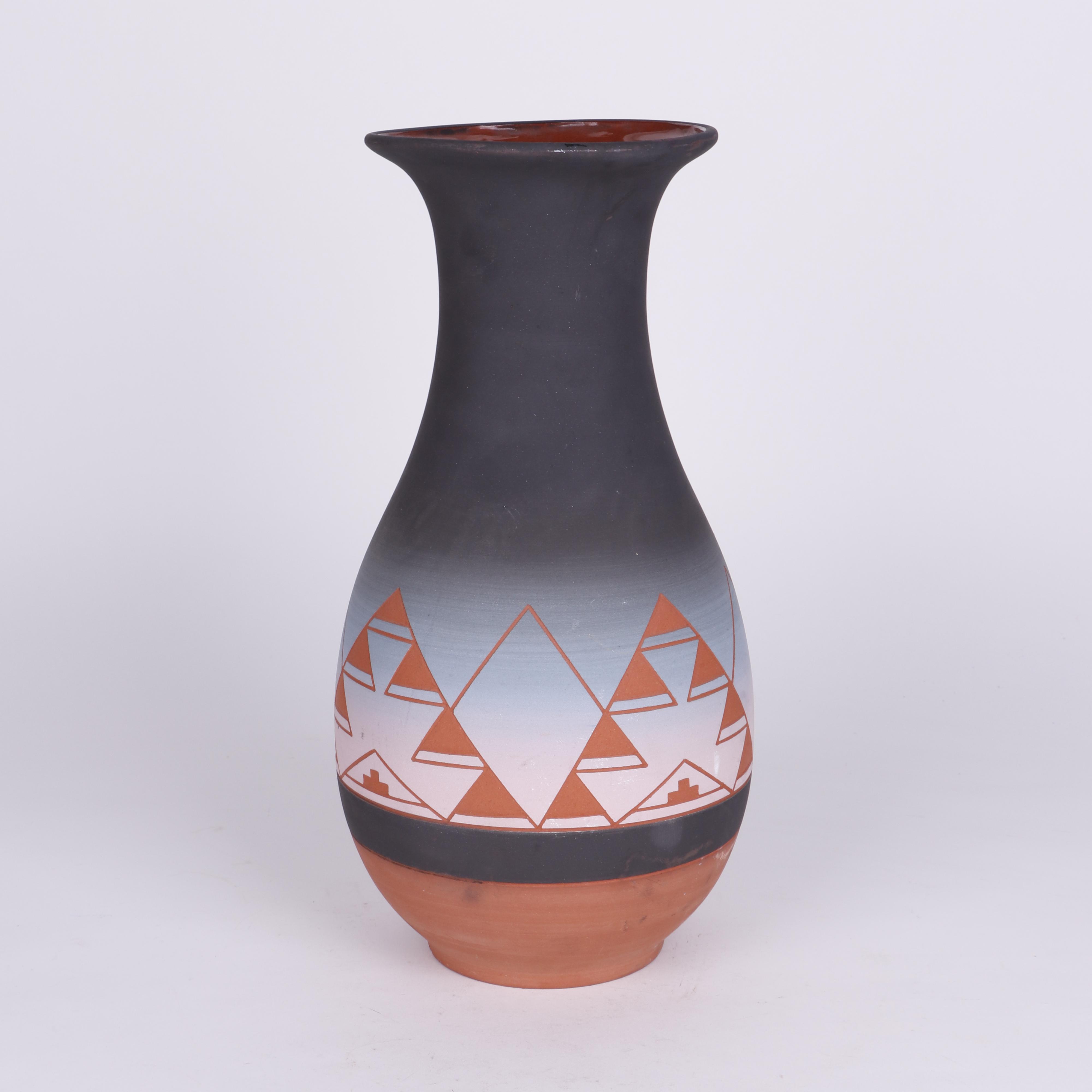 Southwestern Style Signed Ceramic Vase