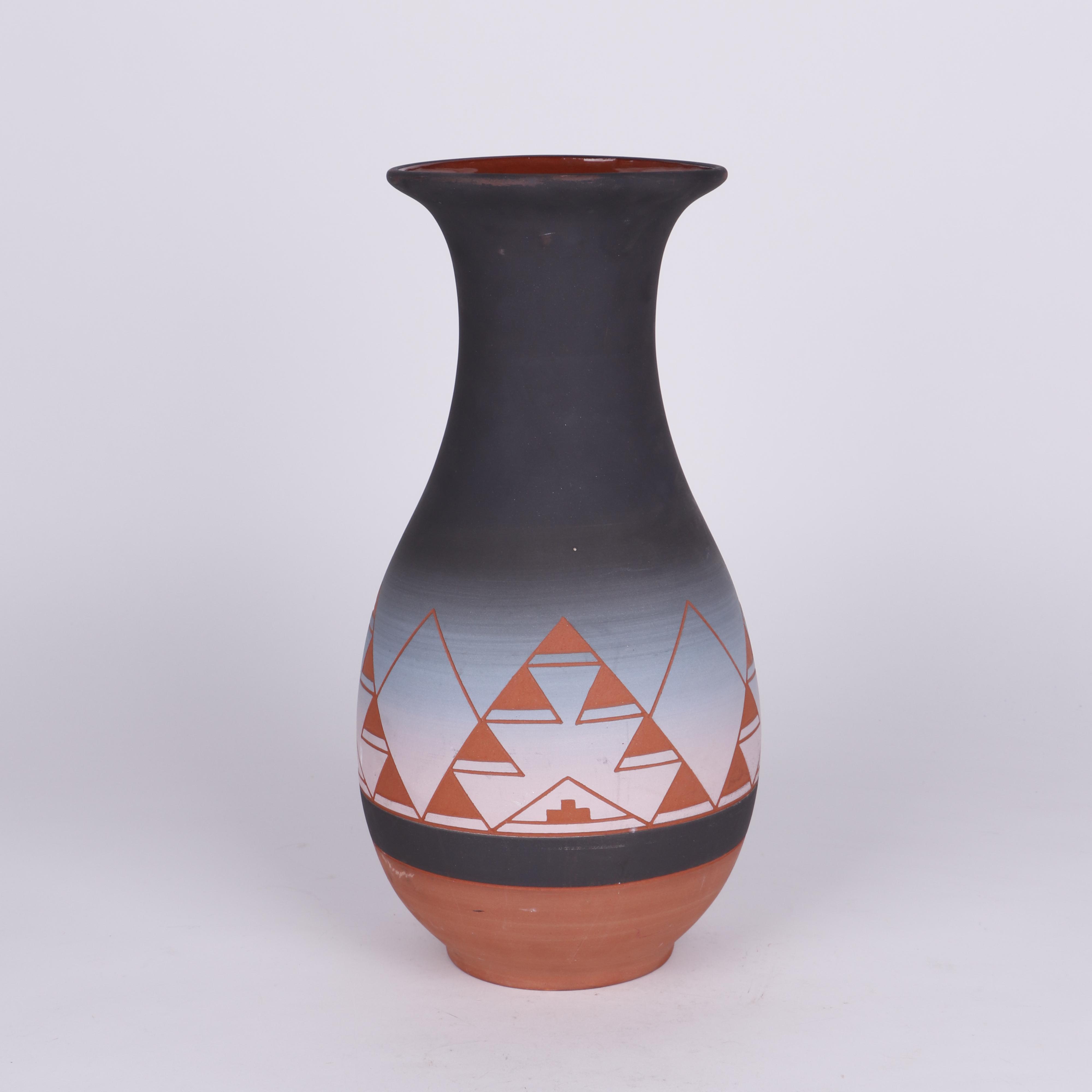 Southwestern Style Signed Ceramic Vase