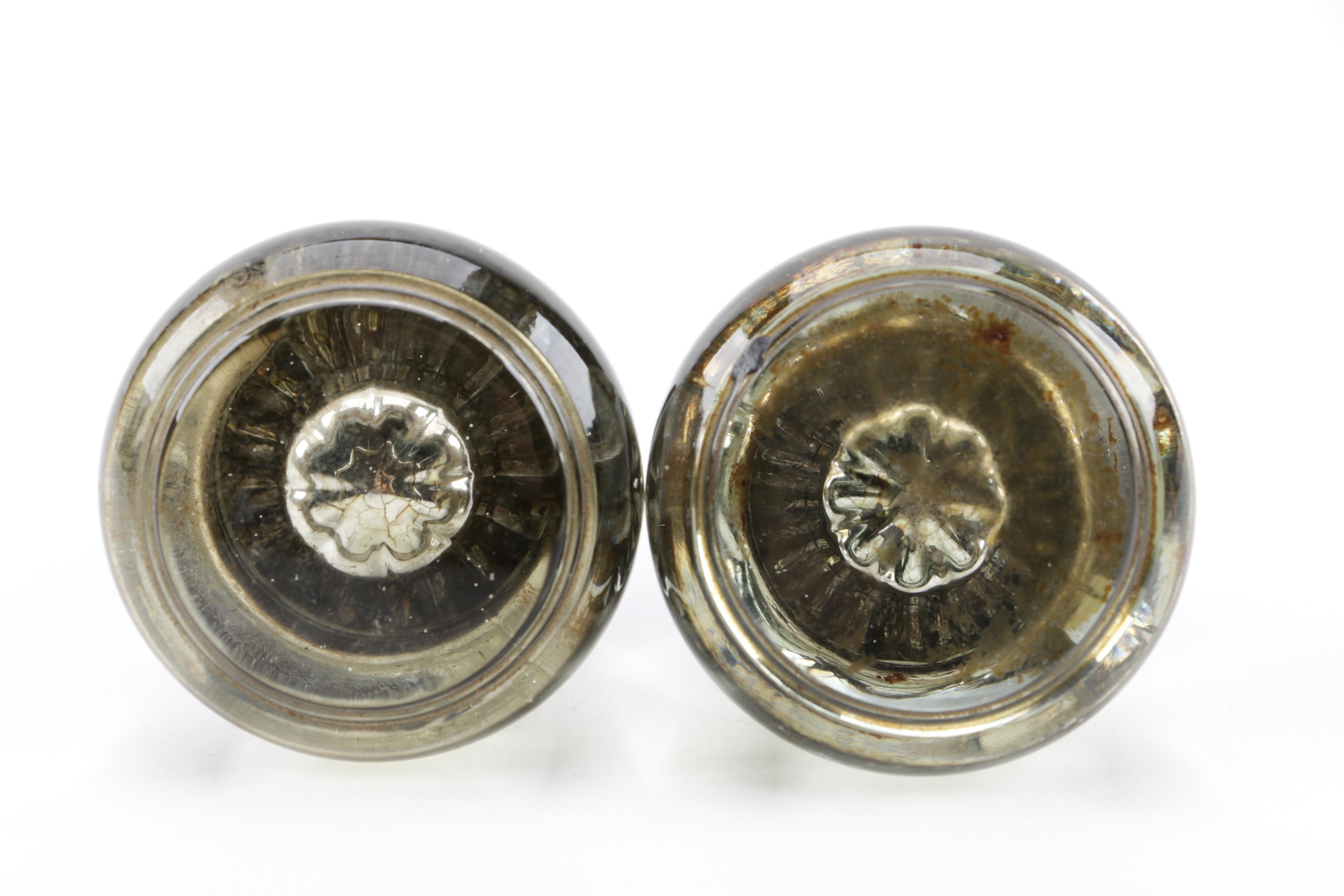 Antique Brass and Glass Door Knobs and Door Knob Plates