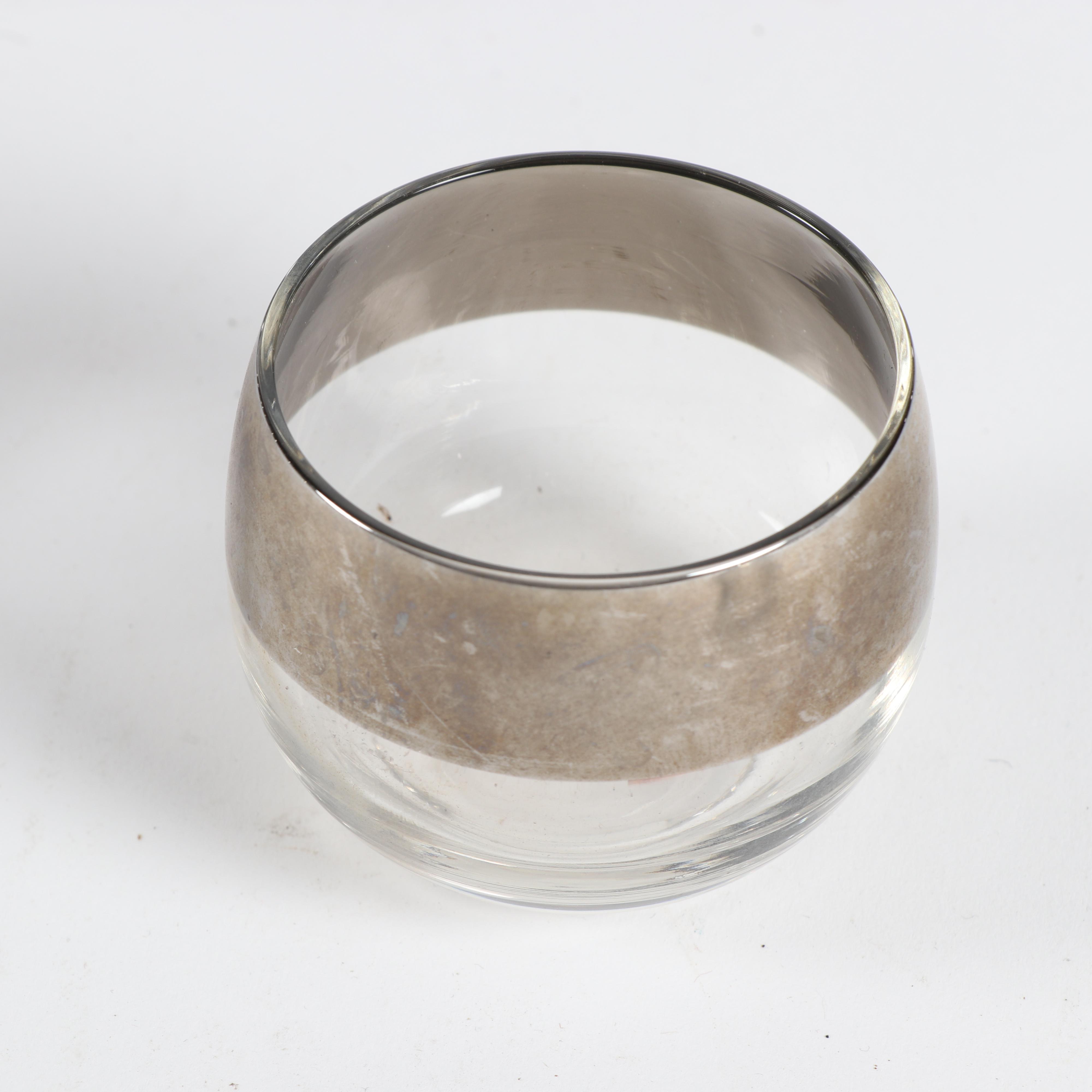 Mid Century Modern Dorothy Thorpe "Silver Band" Roly Poly Glasses
