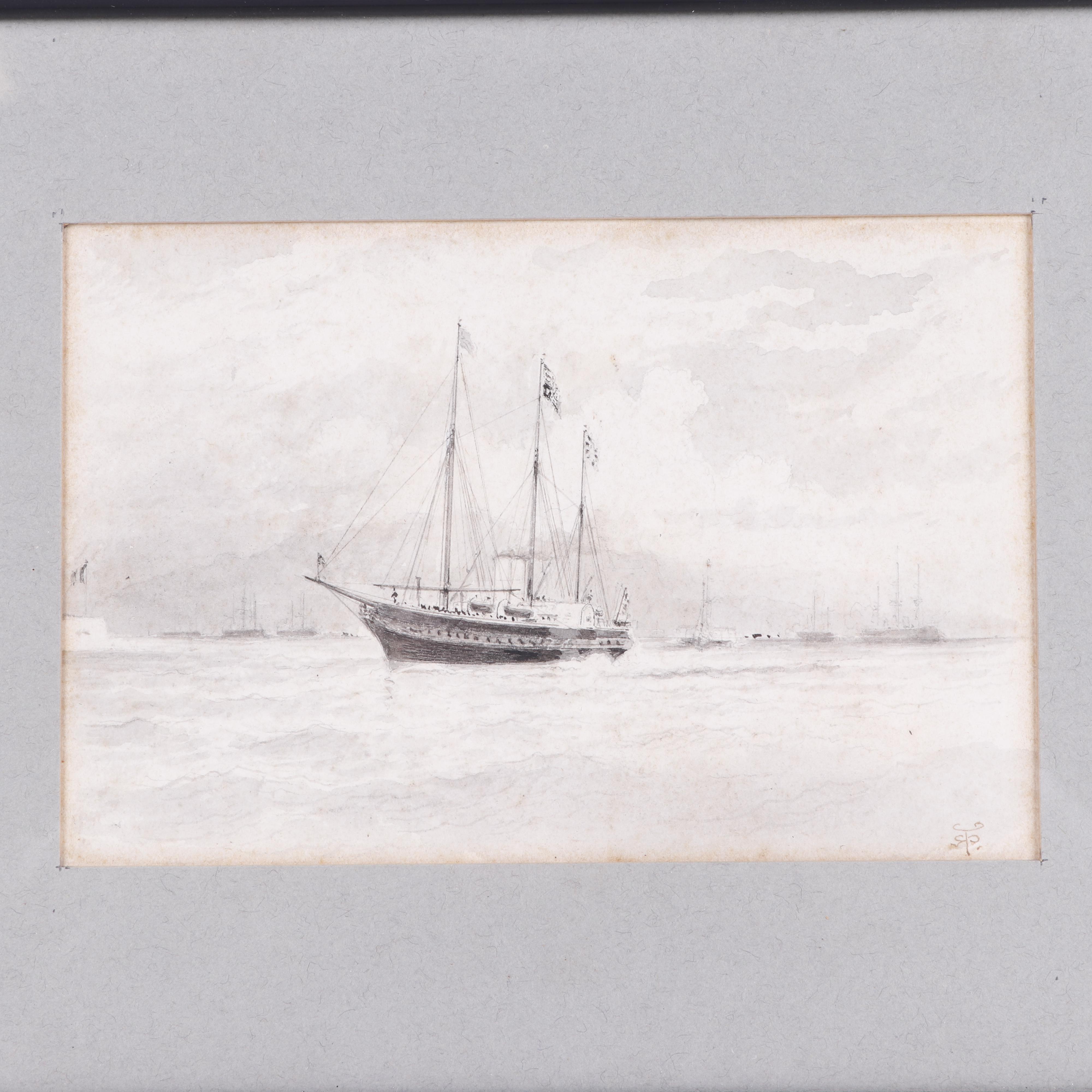 Robert Taylor Pritchett Nautical Pen and Ink Drawing