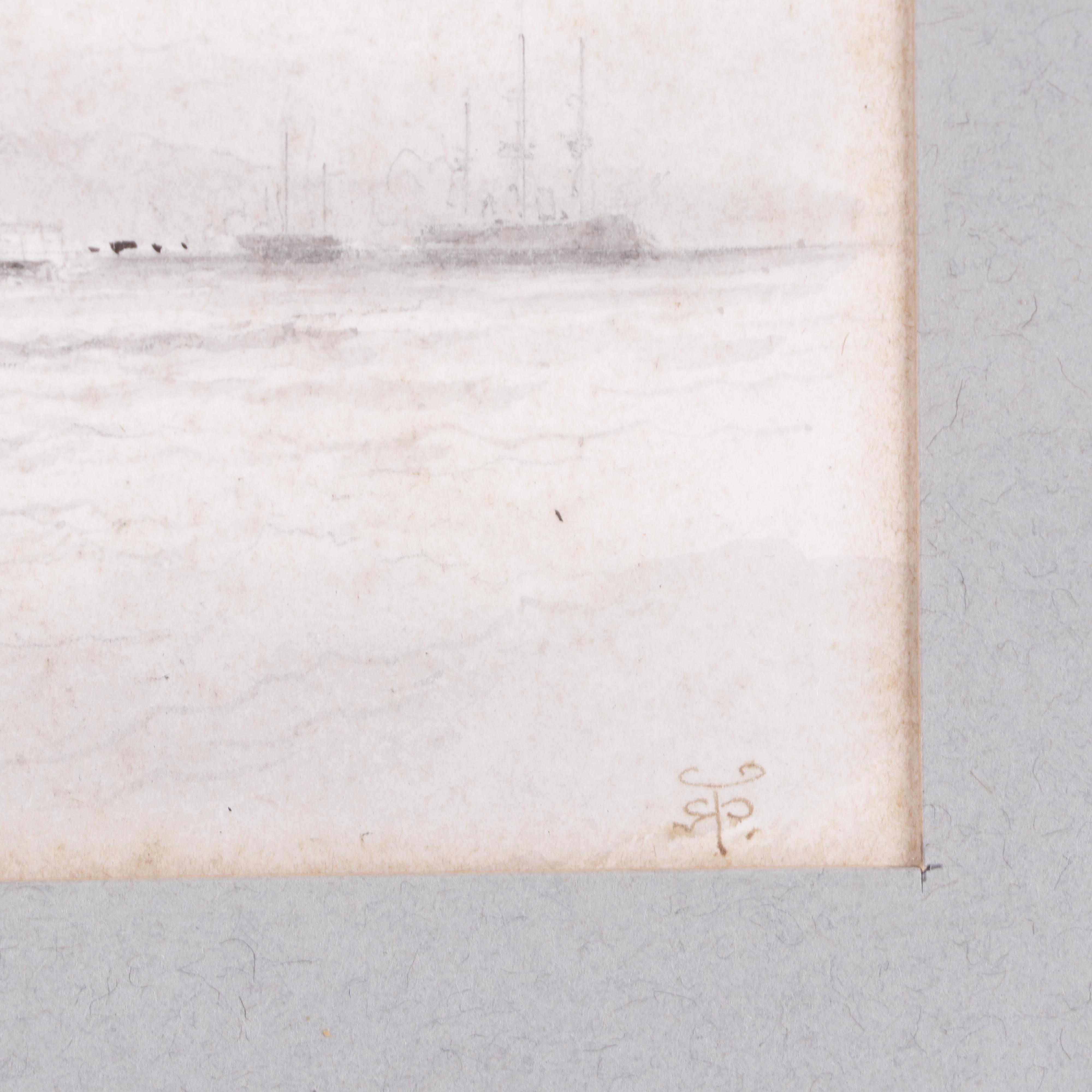 Robert Taylor Pritchett Nautical Pen and Ink Drawing