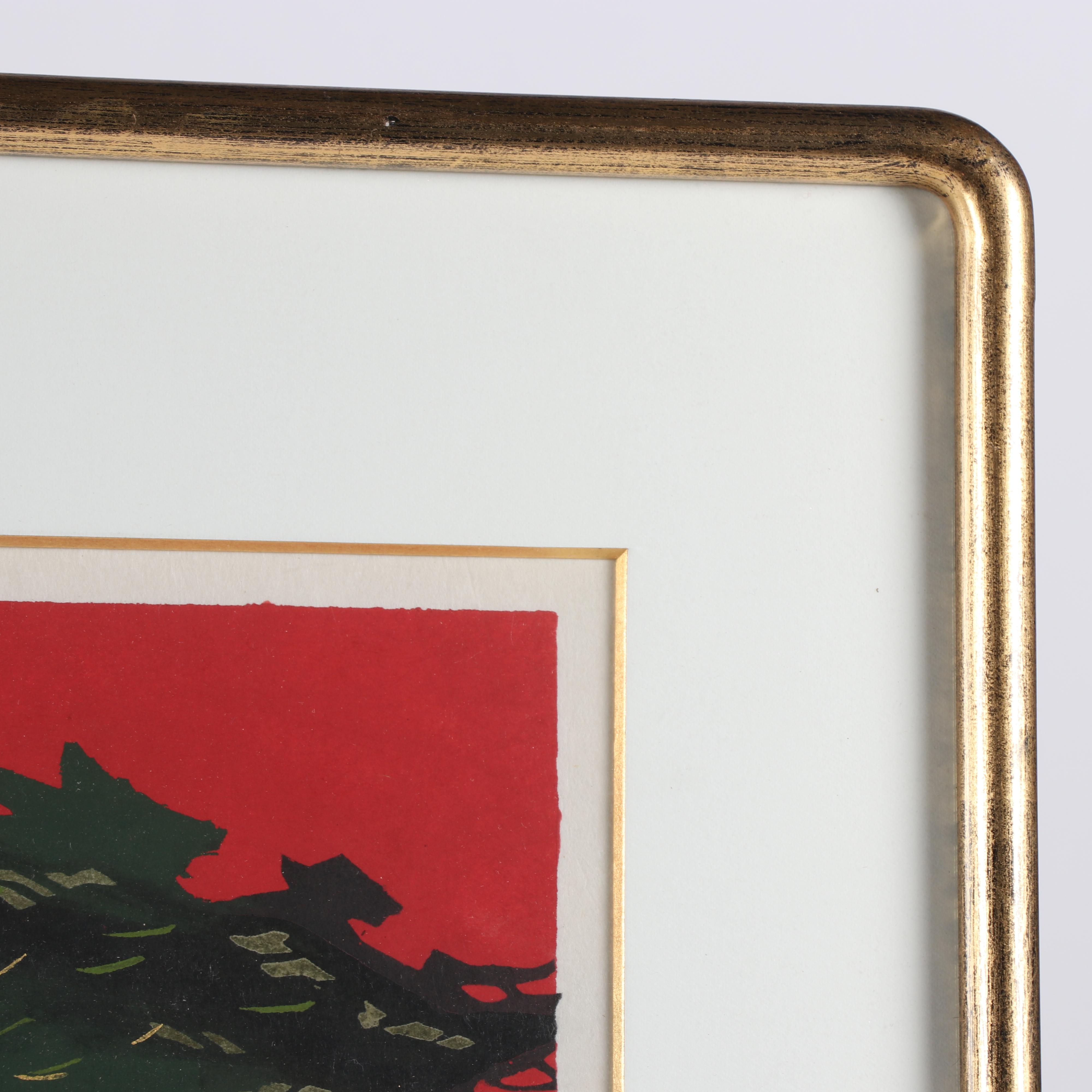 Kan Kawada Sōsaku-Hanga Woodblock Print "Byakugōji Village (B)"