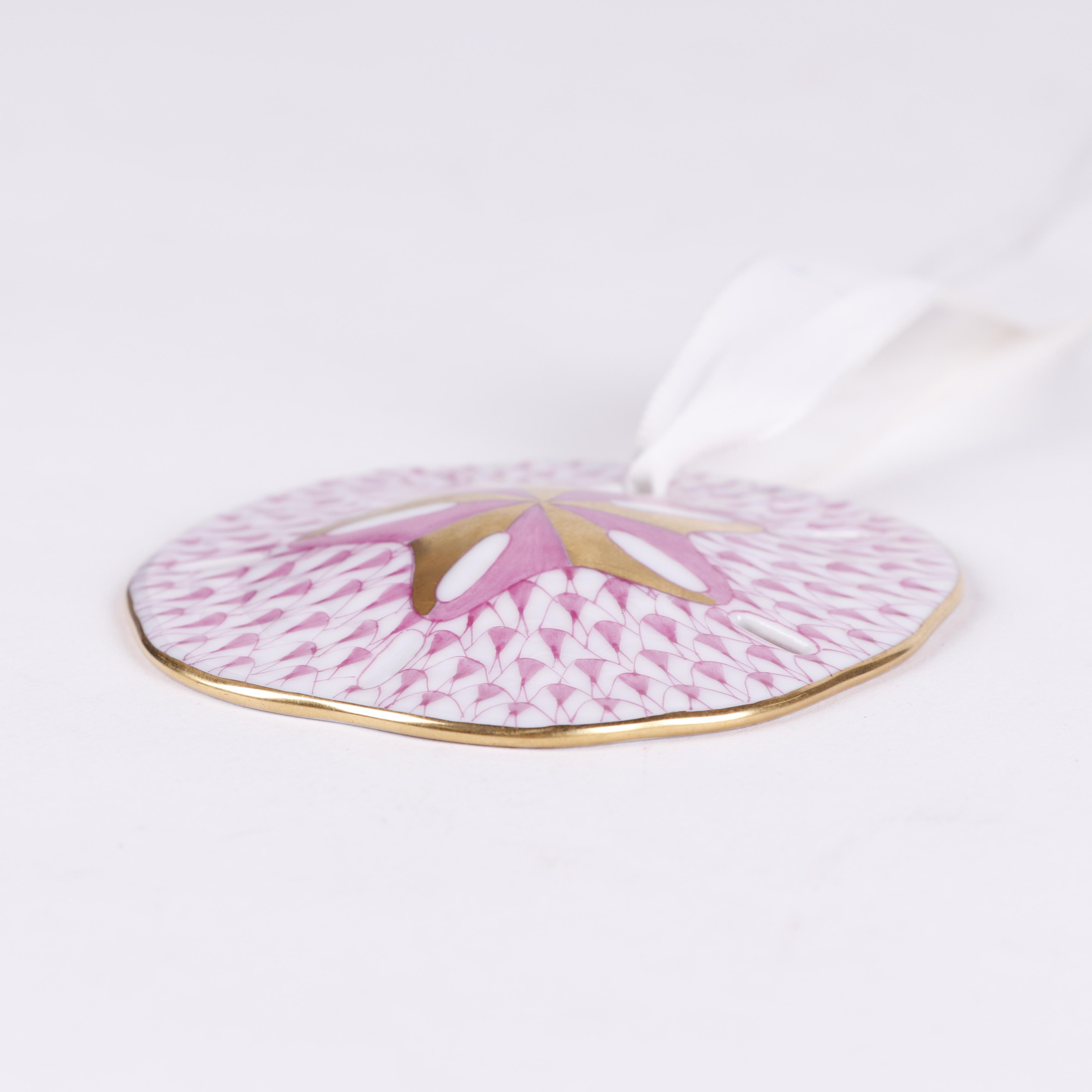 Herend "Sand Dollar" Hand-Painted Porcelain Ornament