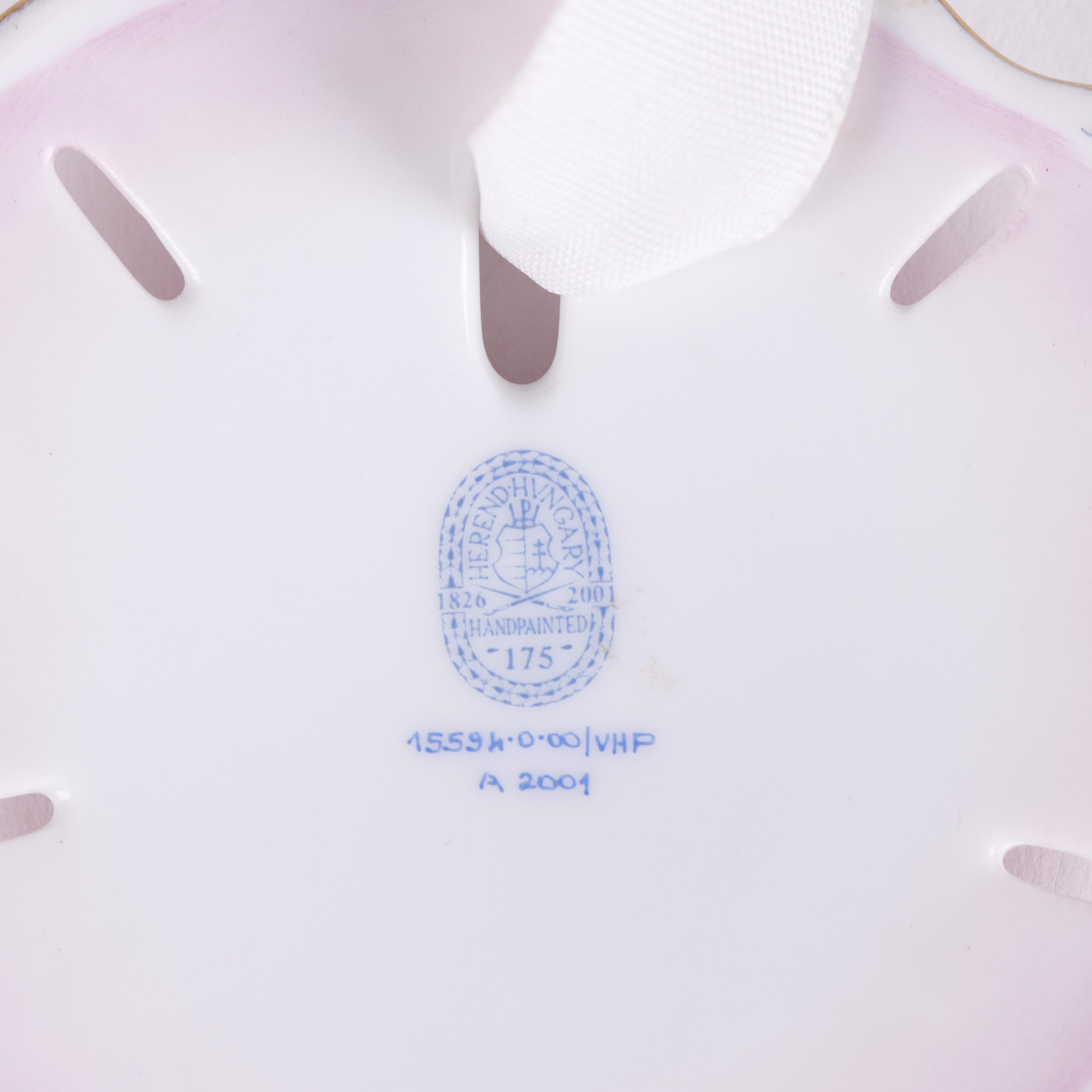 Herend "Sand Dollar" Hand-Painted Porcelain Ornament