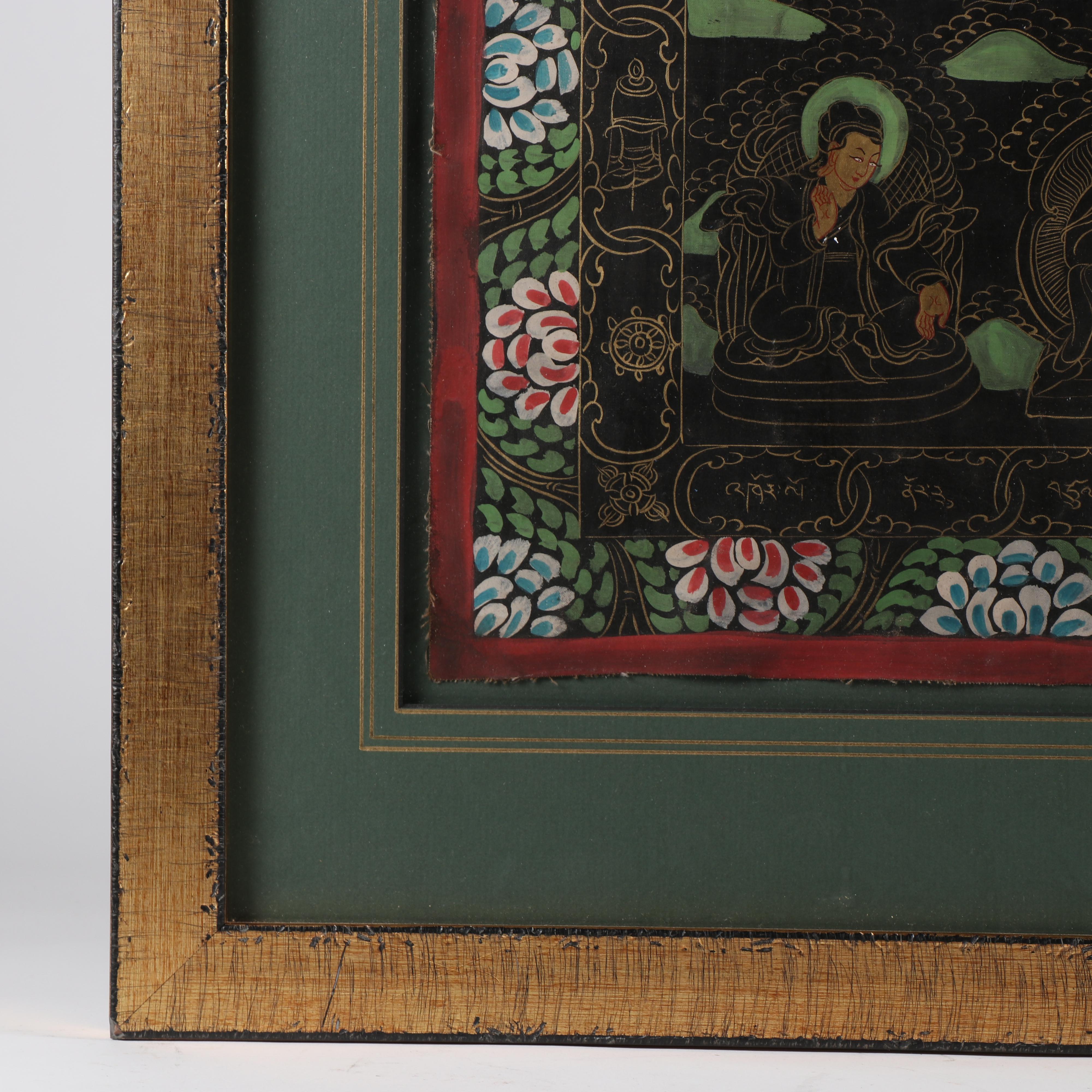 Tibetan White Tara Gouache Thangka