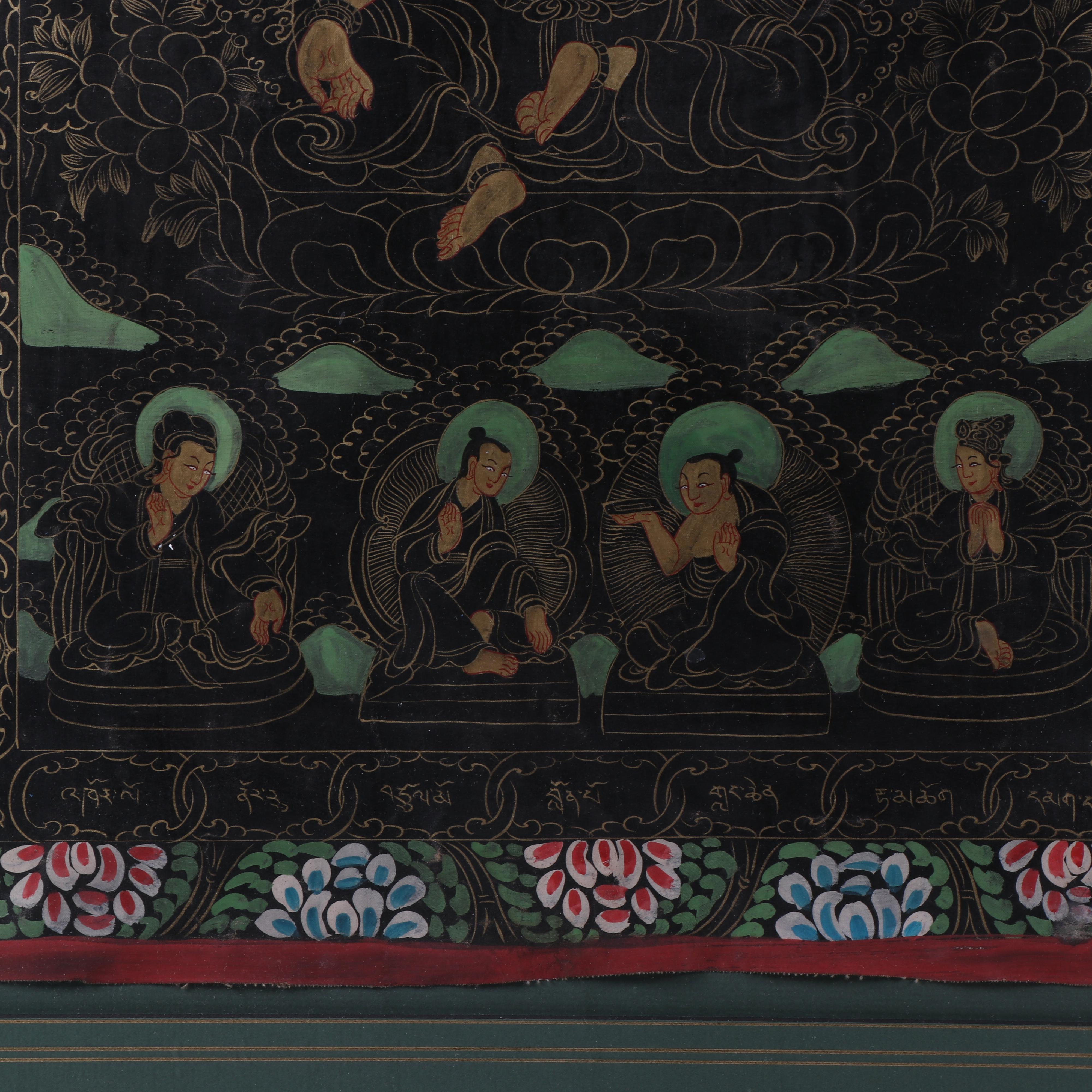 Tibetan White Tara Gouache Thangka