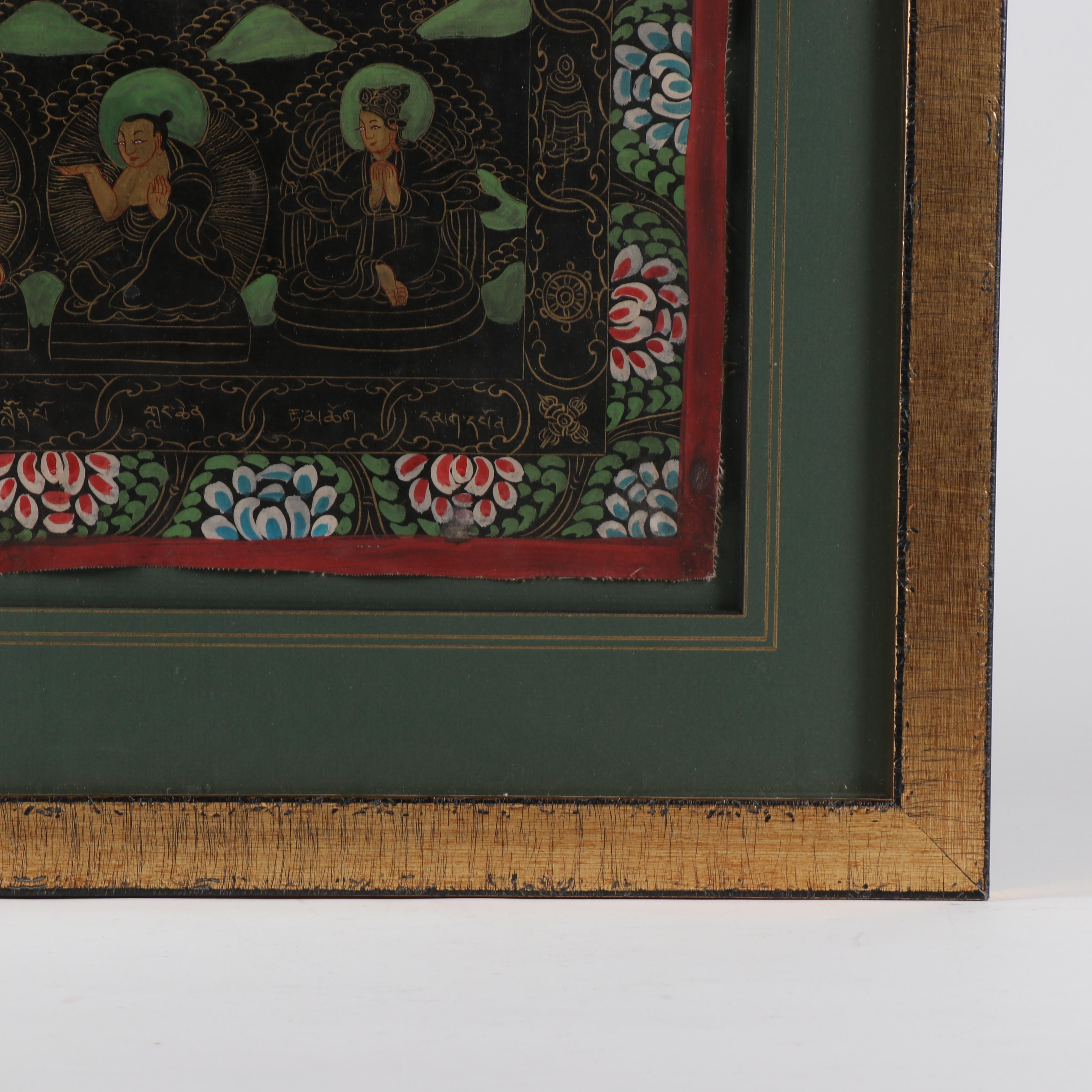 Tibetan White Tara Gouache Thangka