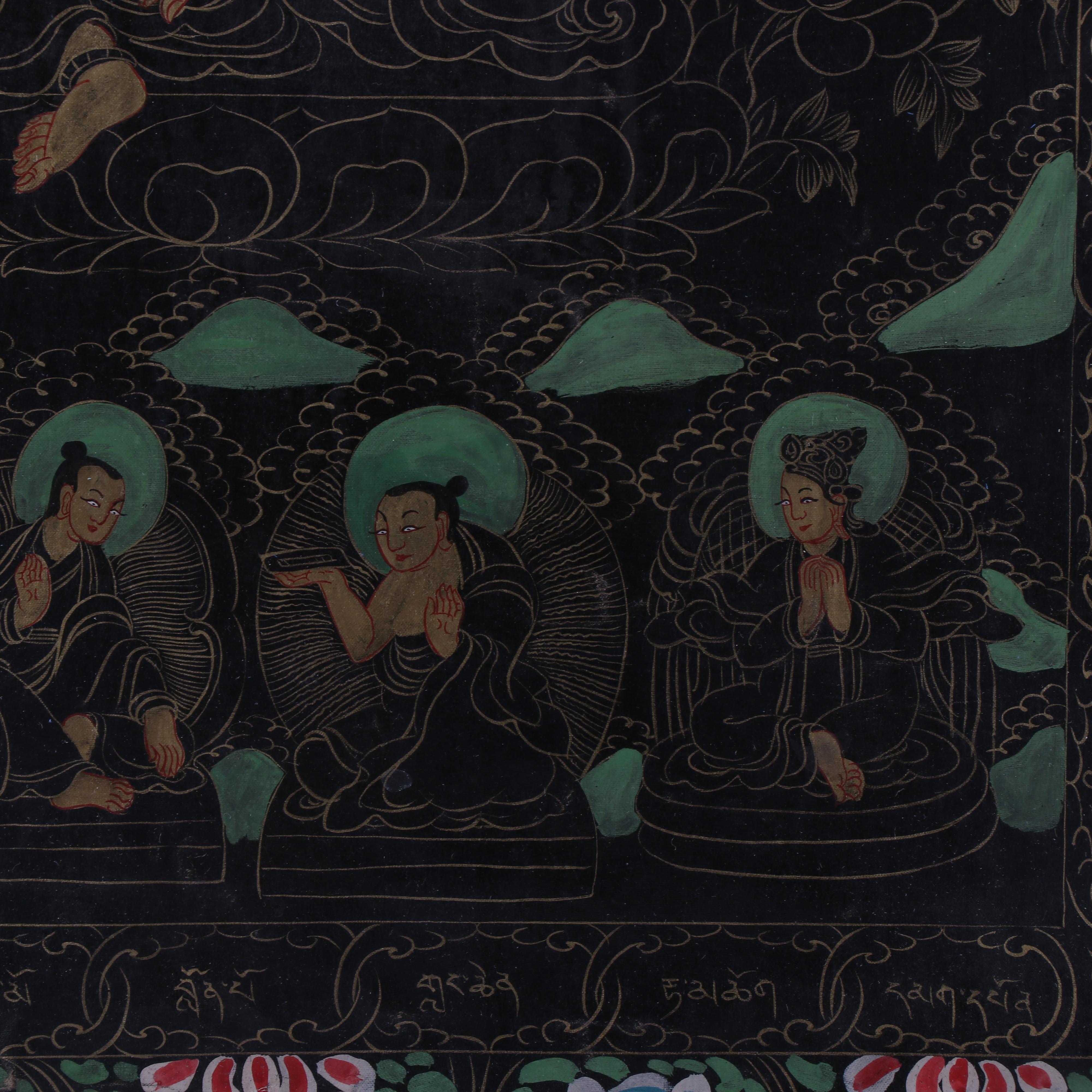 Tibetan White Tara Gouache Thangka