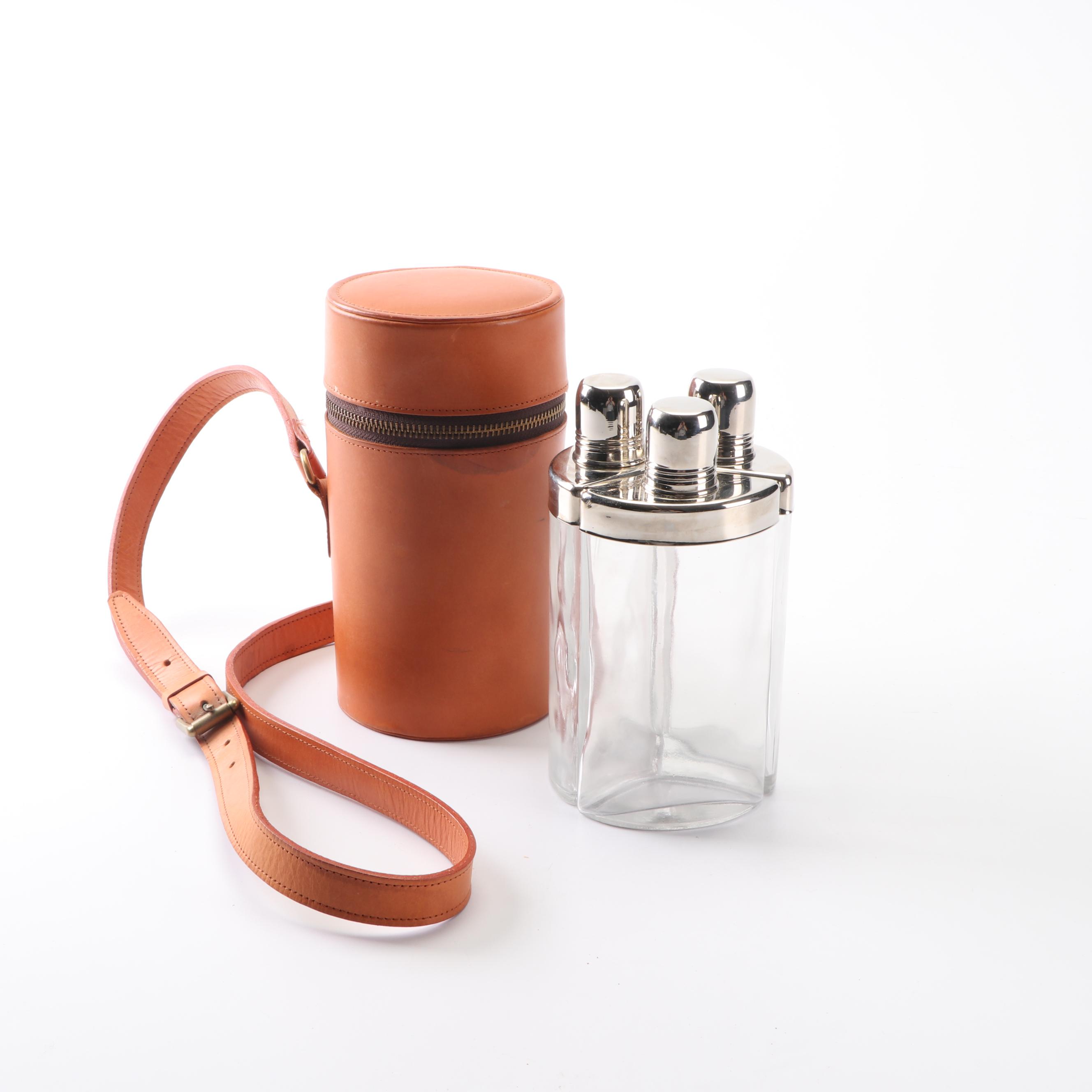 Daines & Hathaway Triple Bar Case and Locking Leather Doctor's Bag