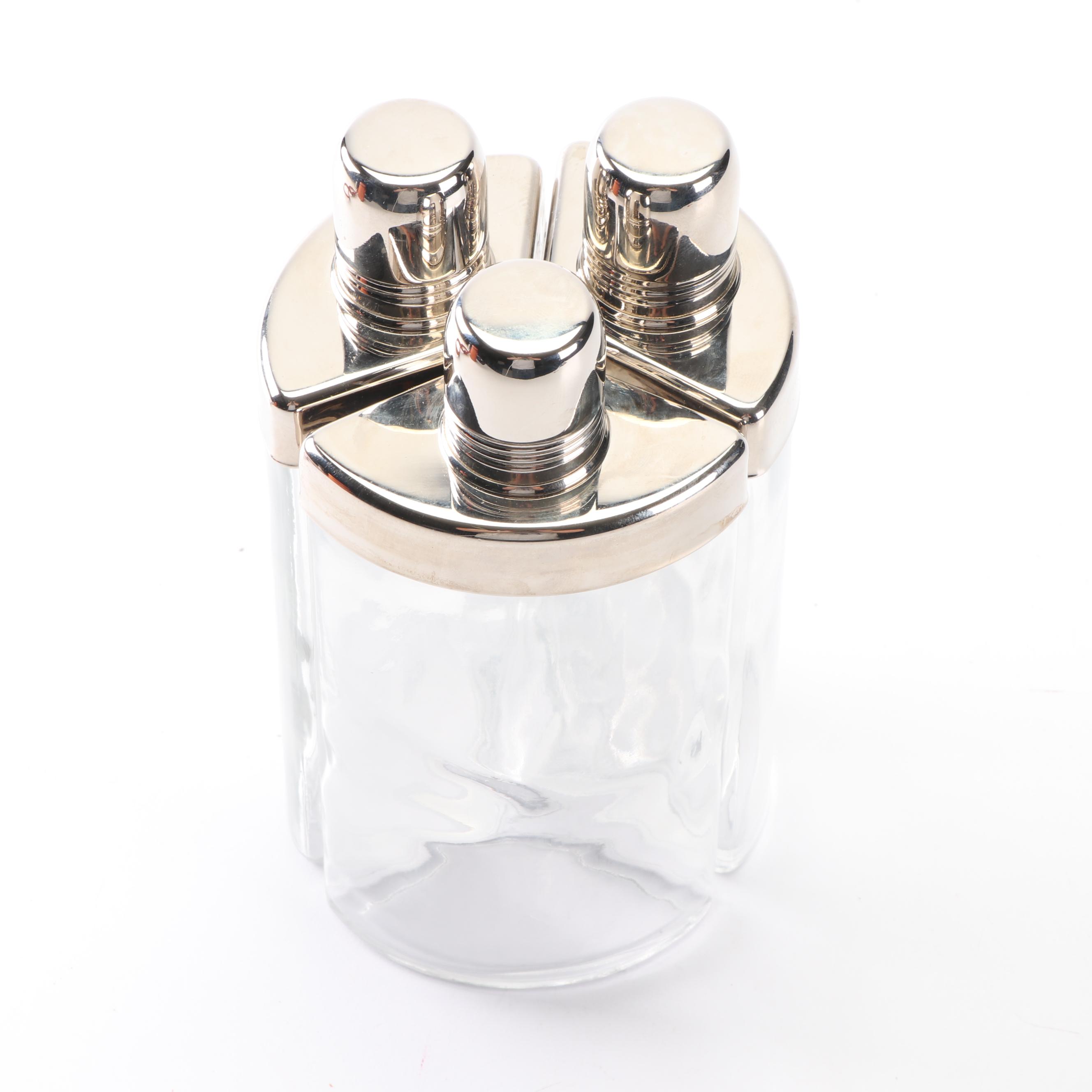 Daines & Hathaway Triple Bar Case and Locking Leather Doctor's Bag