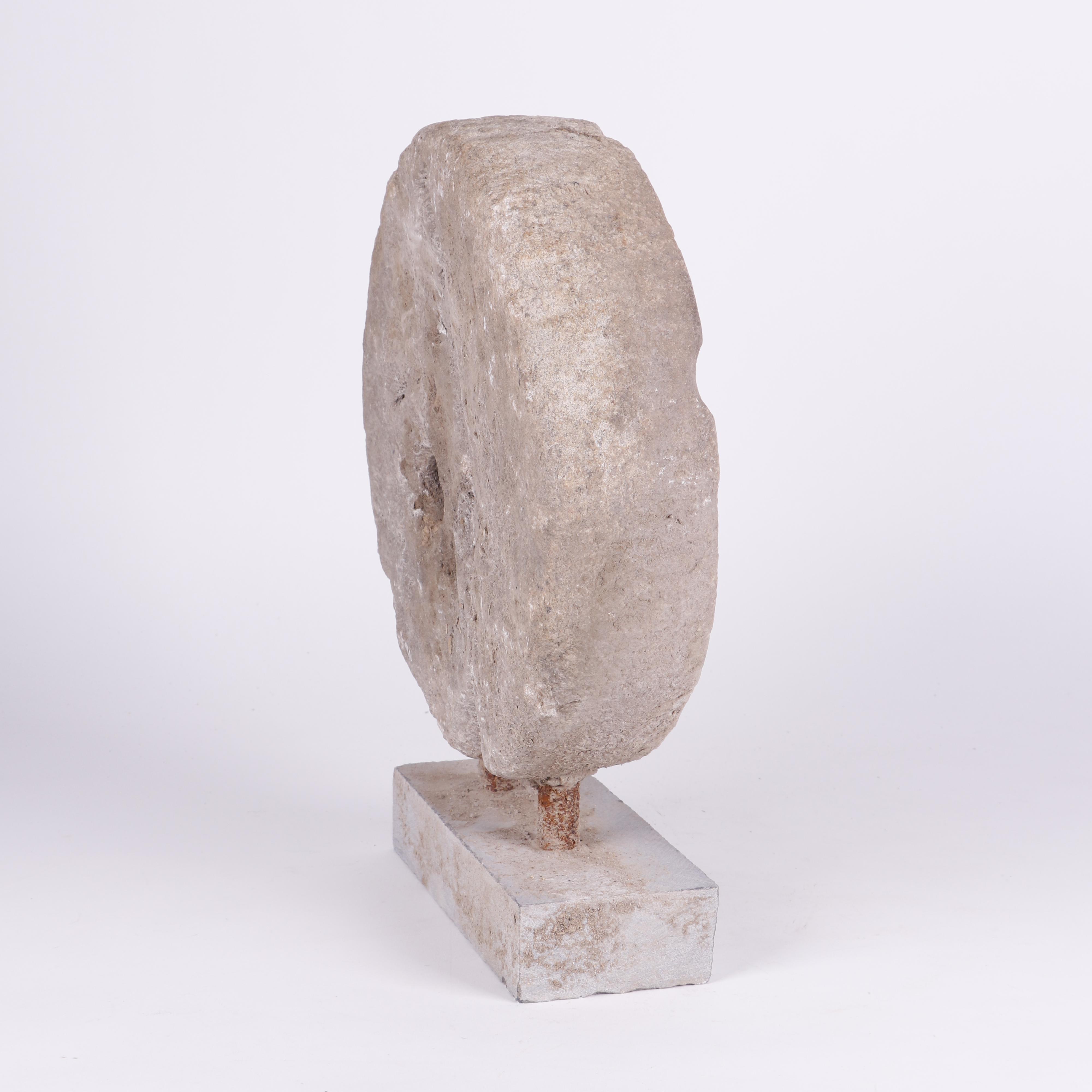 Mounted Mill Stone Sculptures