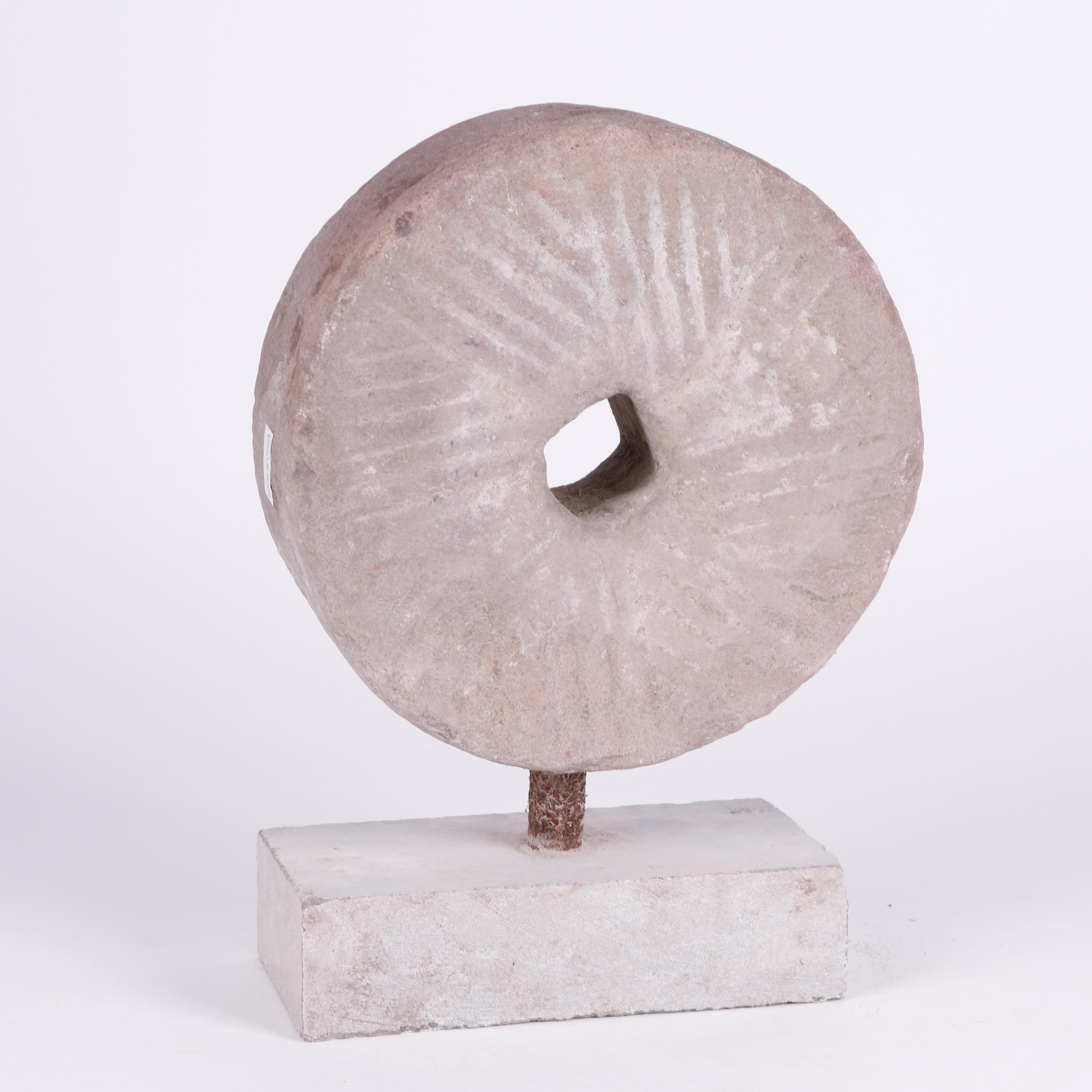 Mounted Mill Stone Sculptures