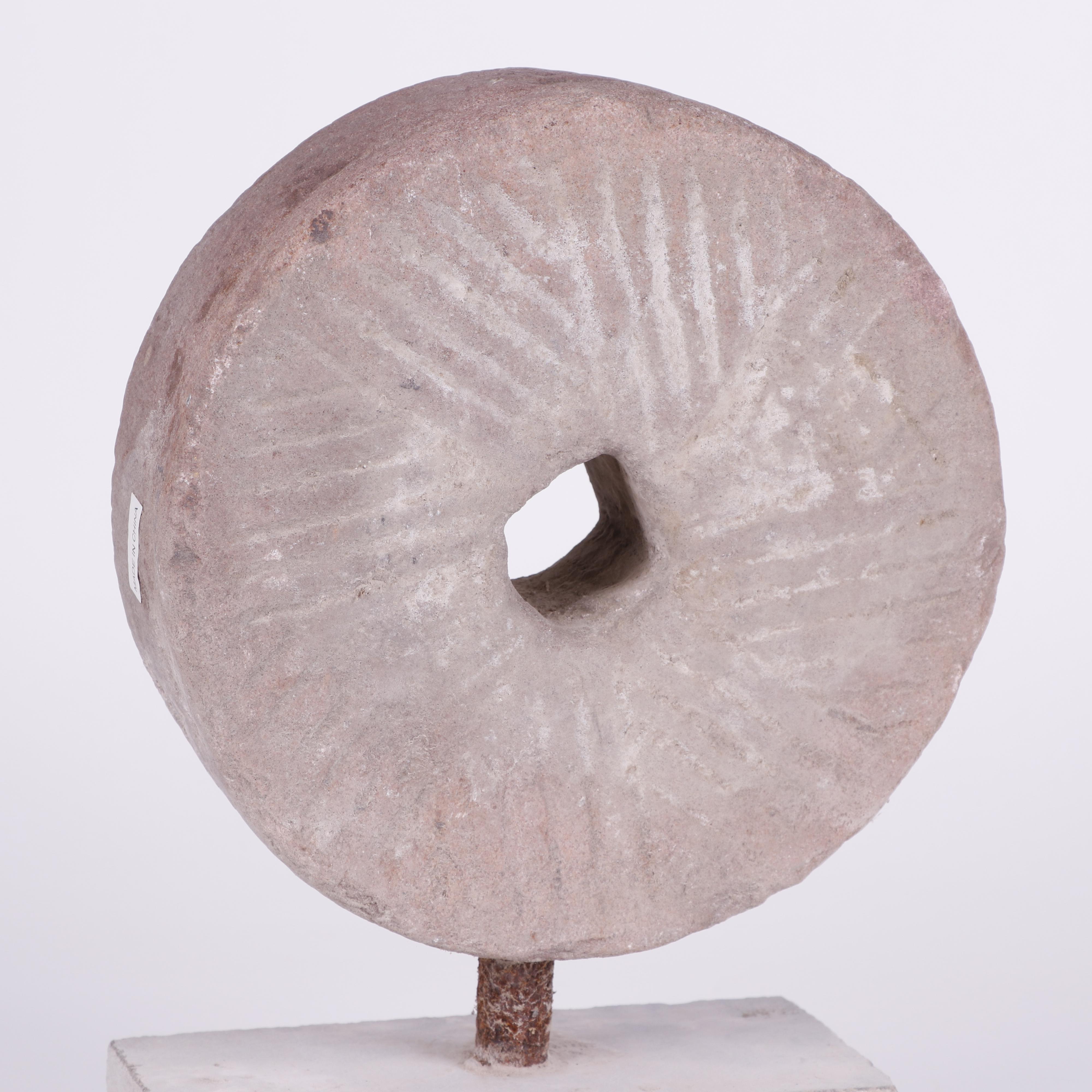 Mounted Mill Stone Sculptures