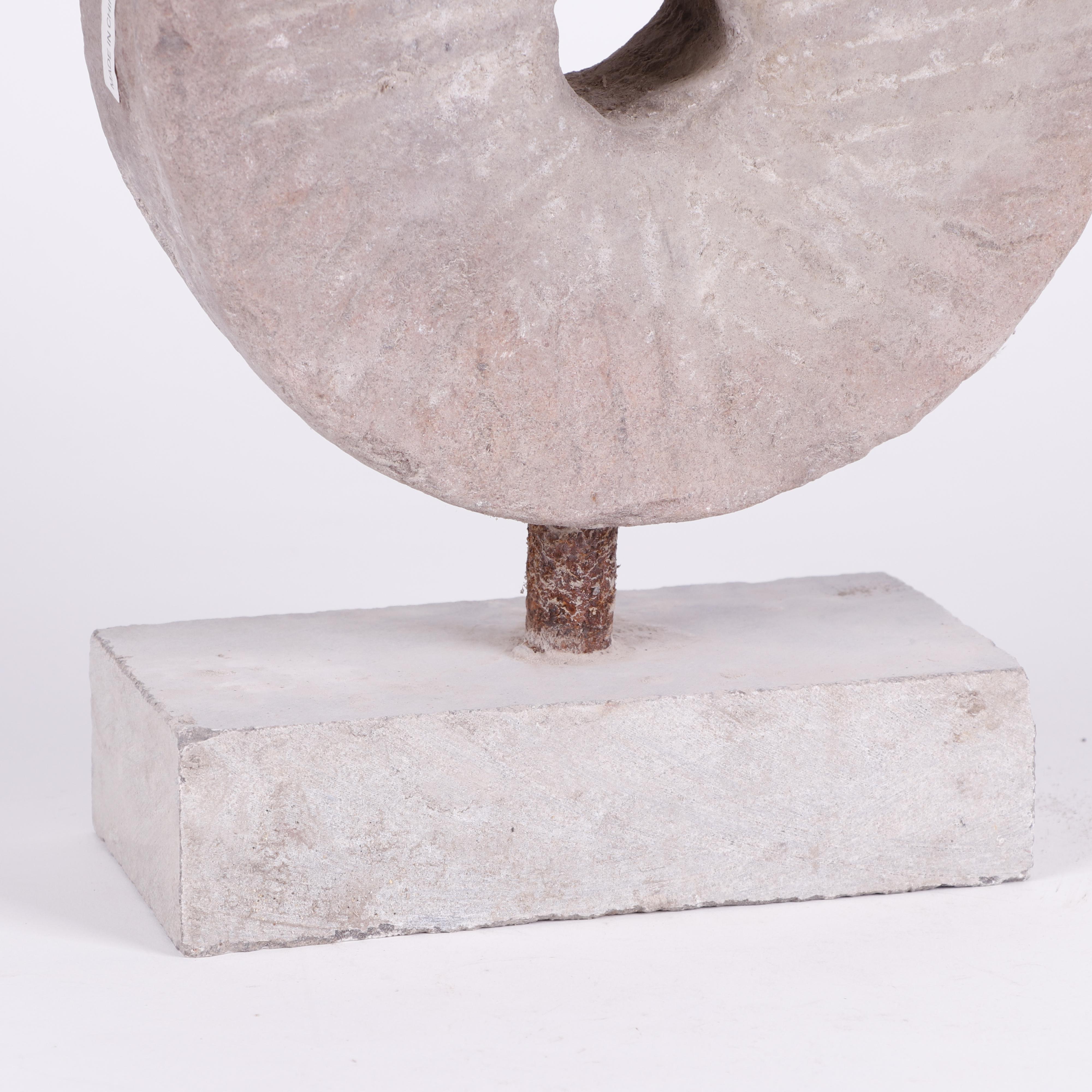 Mounted Mill Stone Sculptures