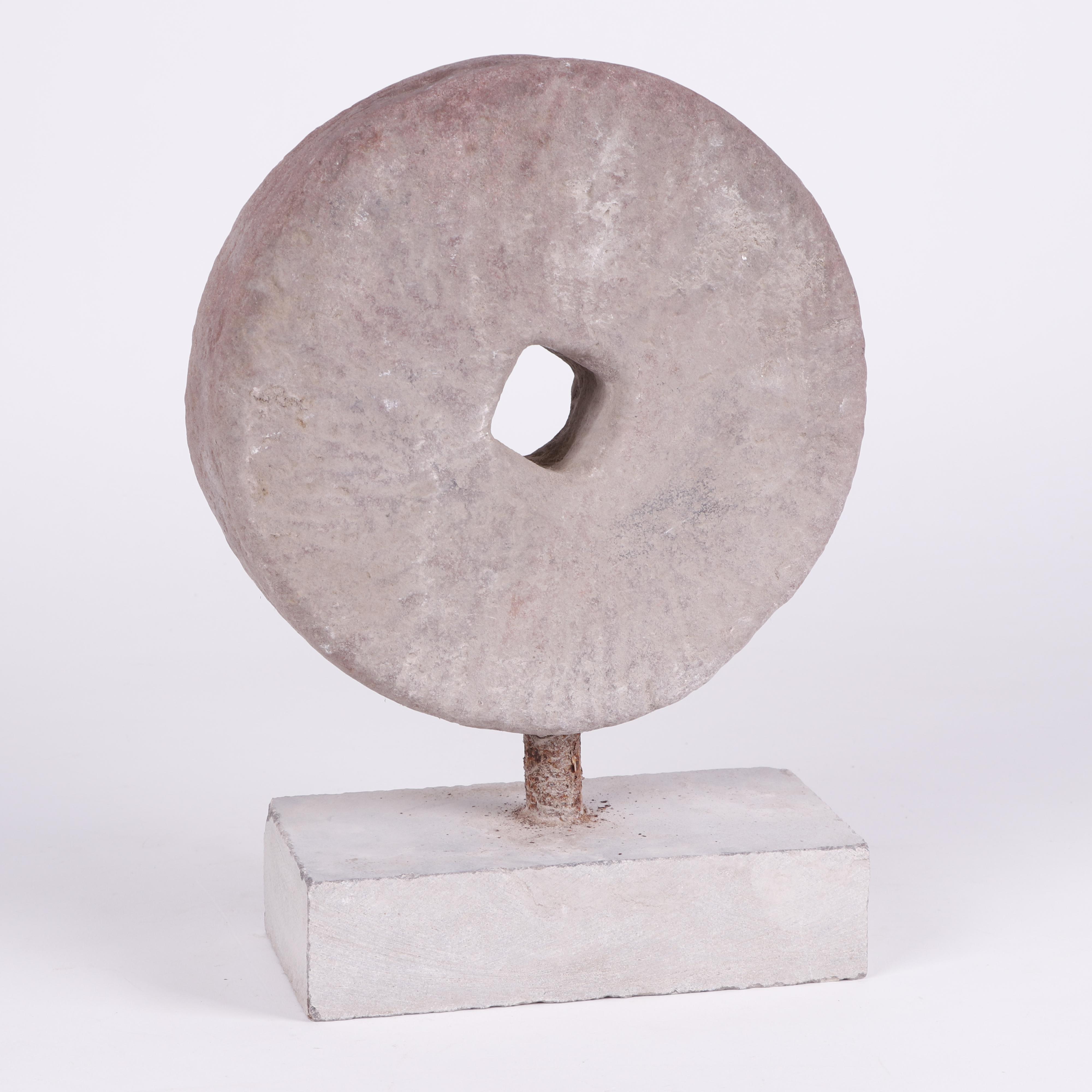 Mounted Mill Stone Sculptures
