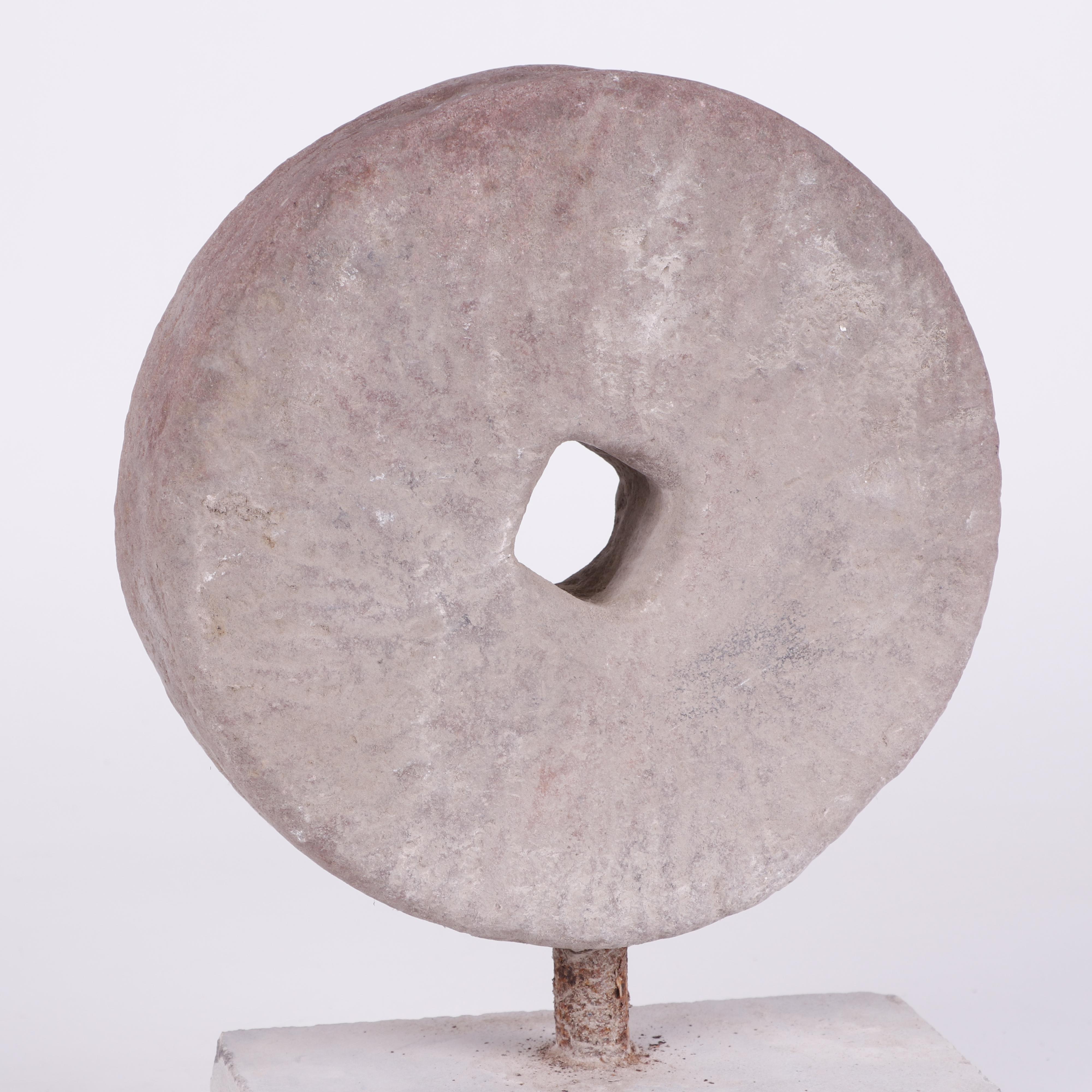 Mounted Mill Stone Sculptures