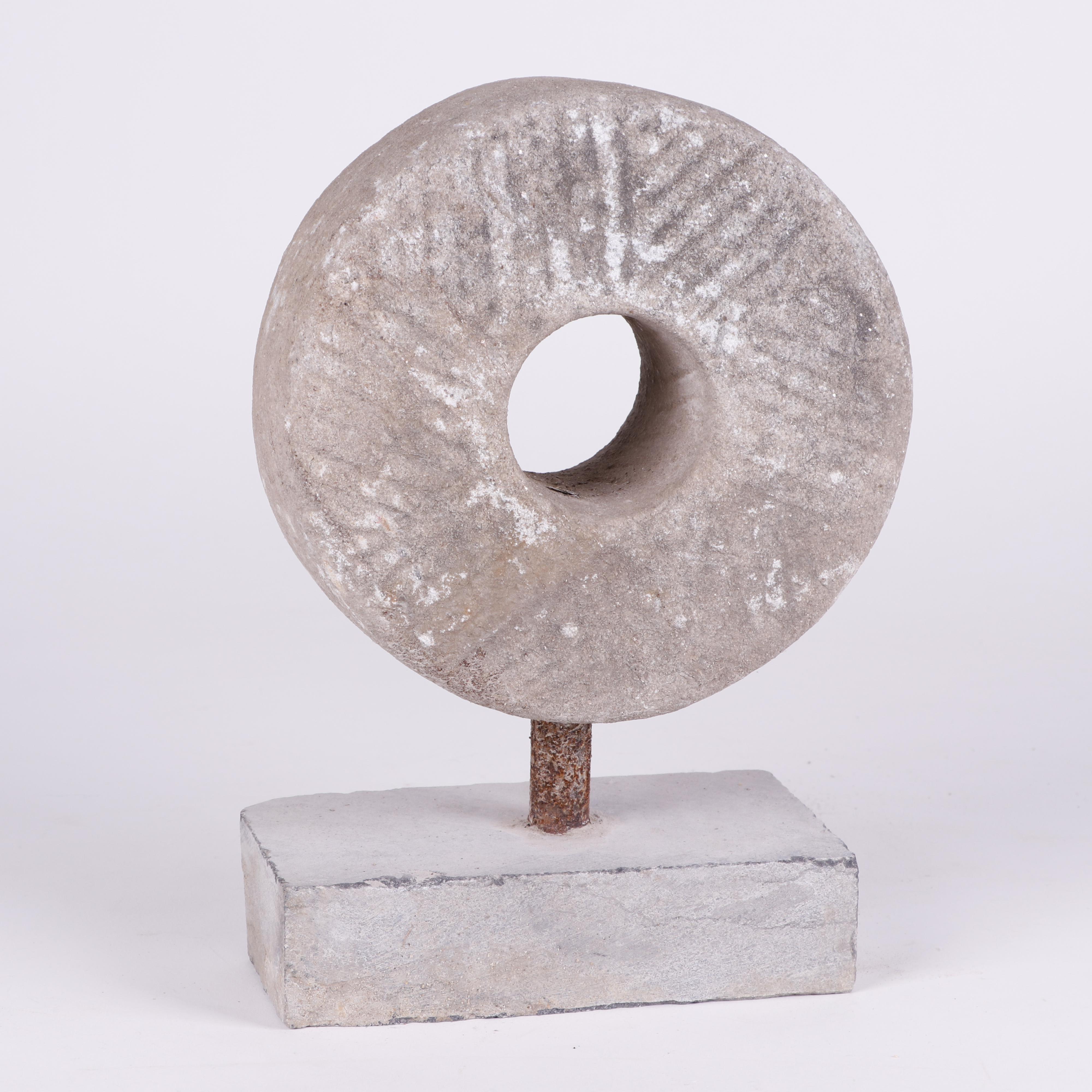 Mounted Mill Stone Sculptures