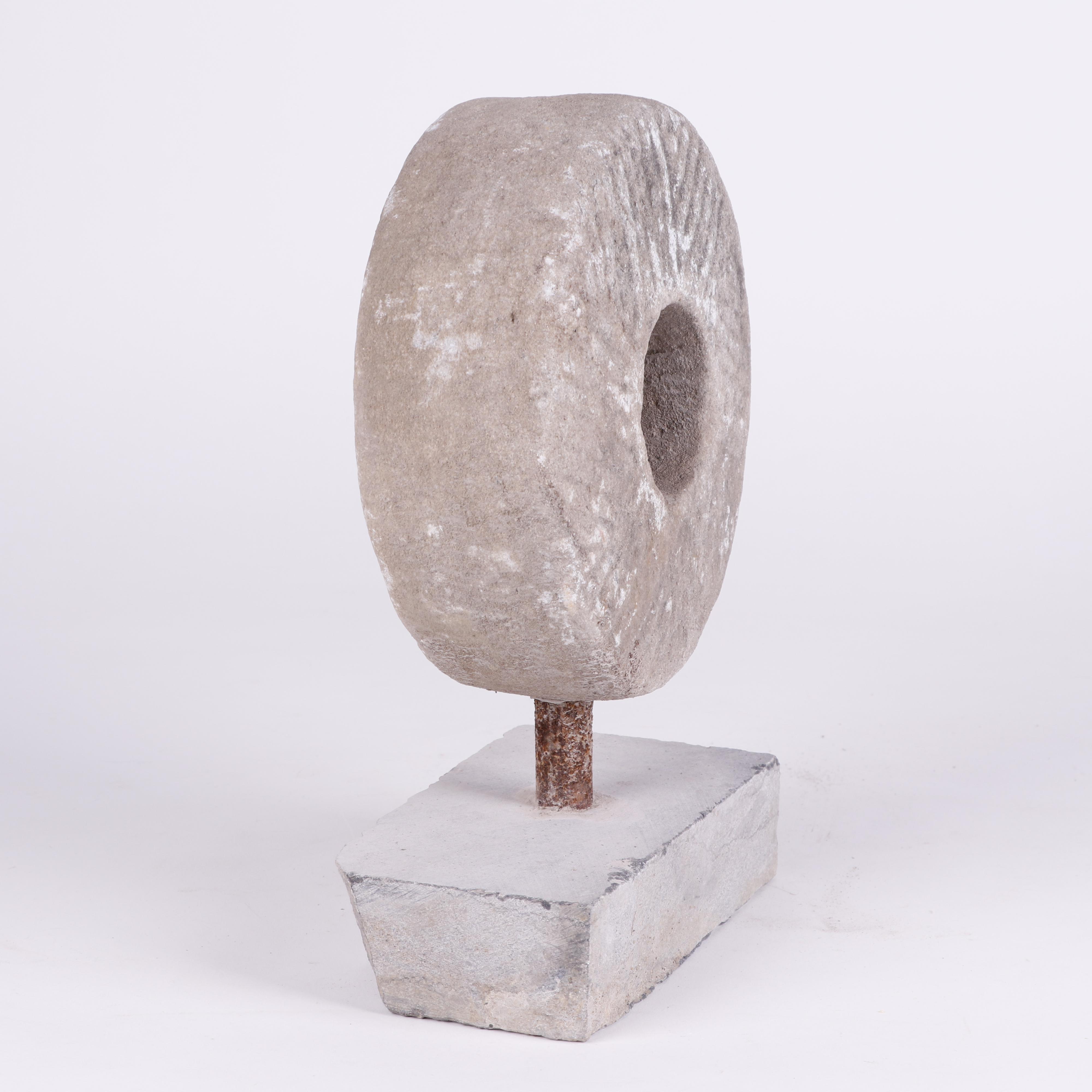 Mounted Mill Stone Sculptures