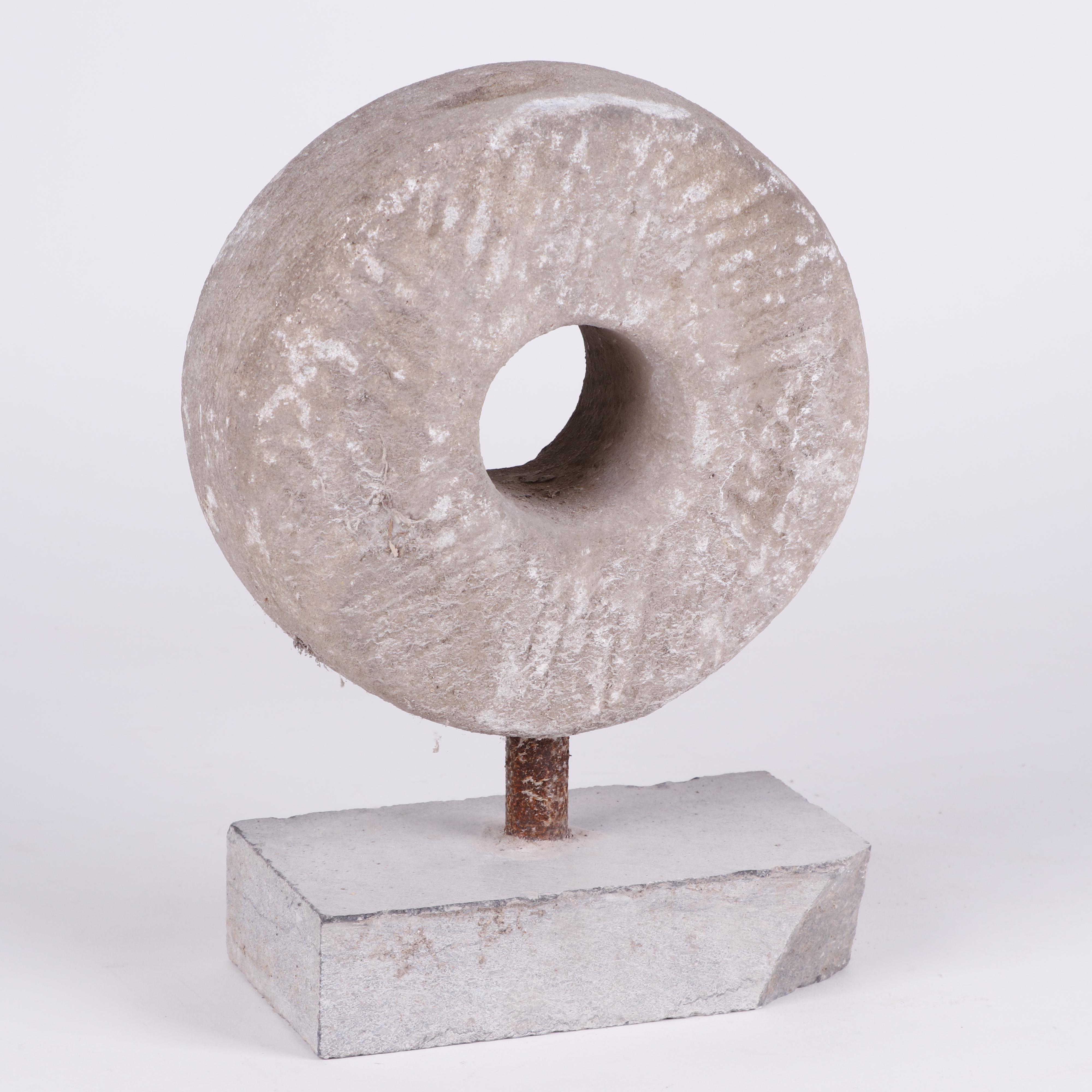 Mounted Mill Stone Sculptures