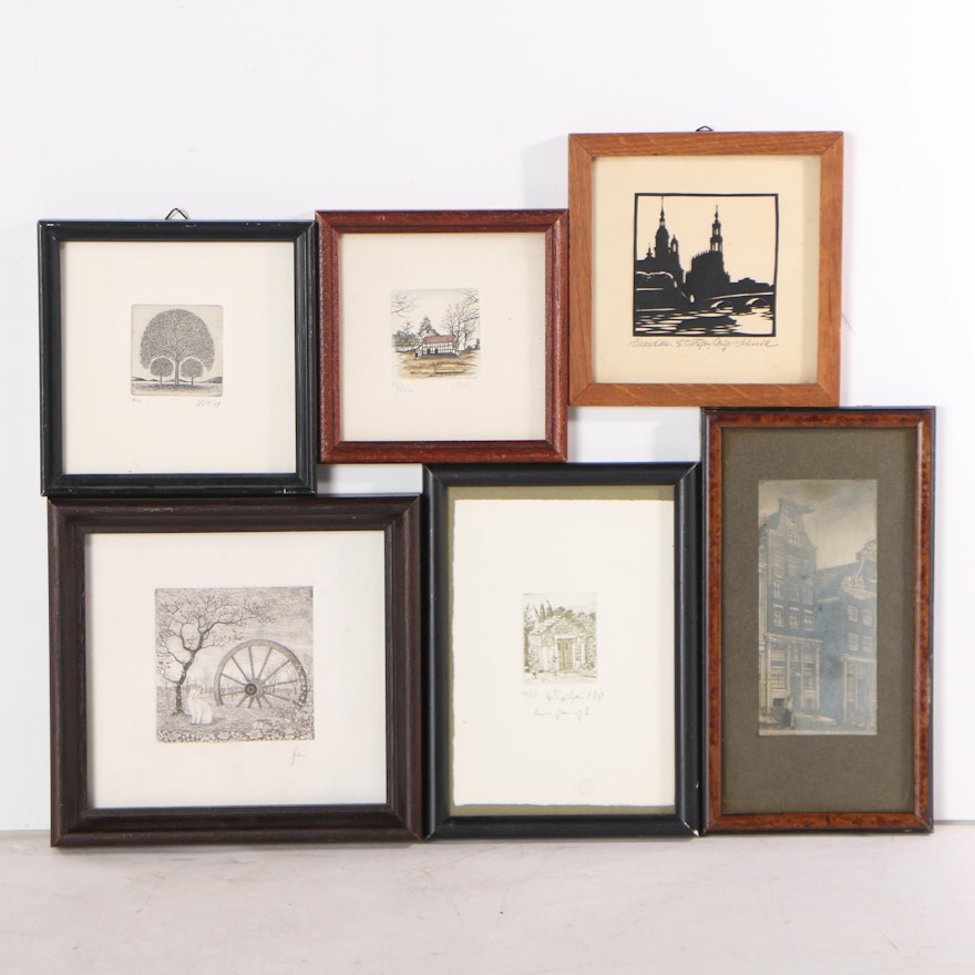 Miniature Etchings and Works of Art