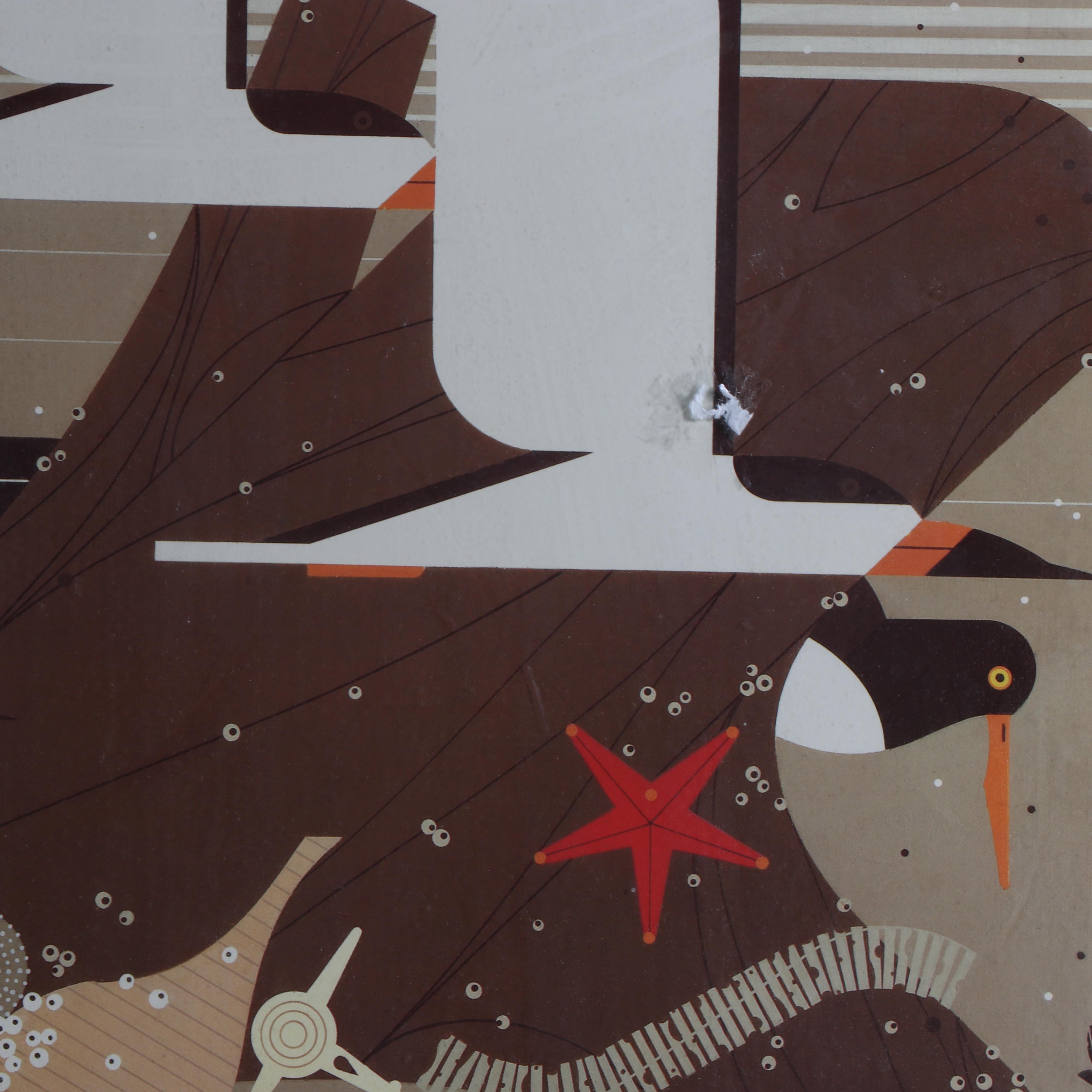 Charley Harper Offset Lithograph Poster "Atlantic Barrier Islands"